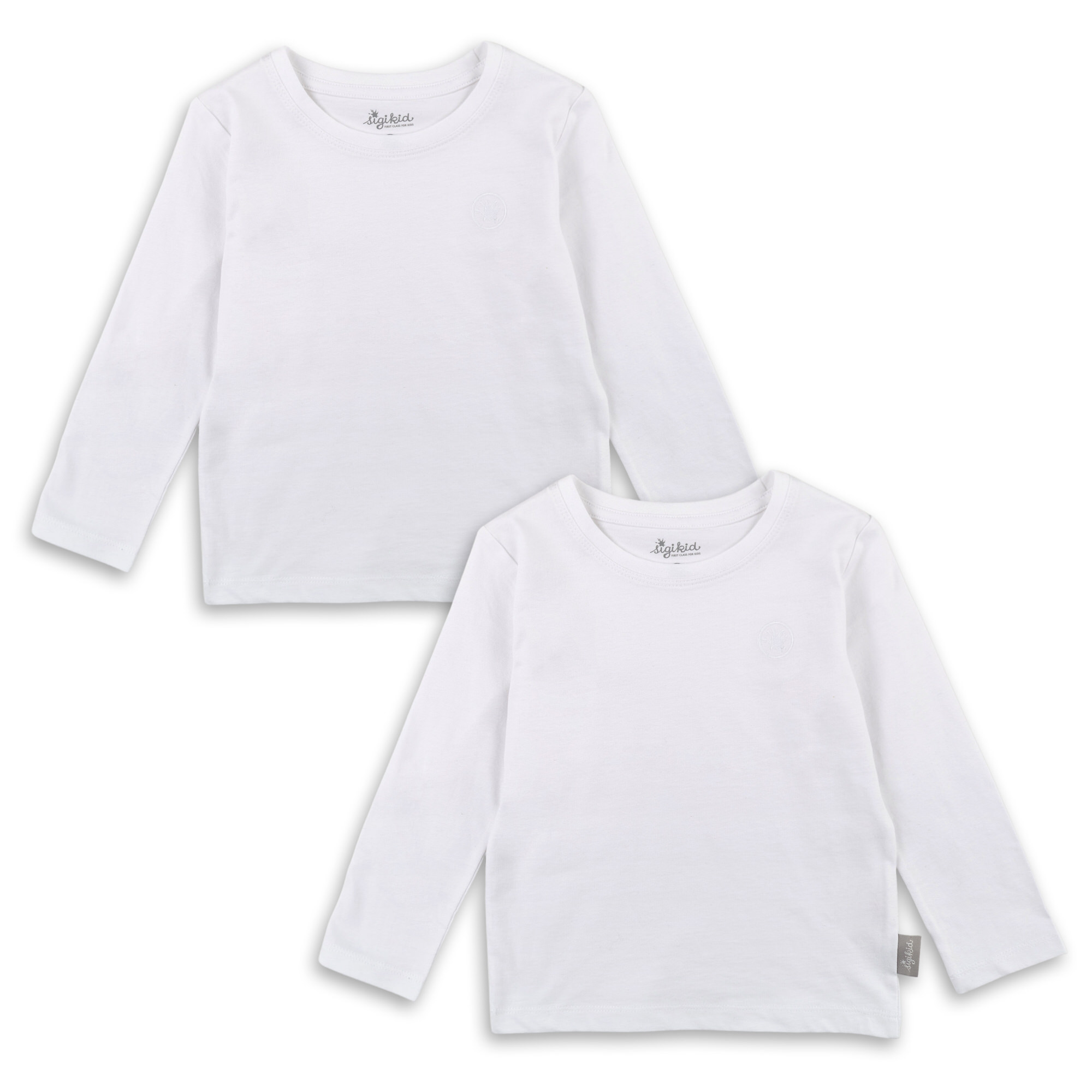 Kinder Langarmshirt im 2er Pack, weiß Kinder Langarmshirt im 2er Pack, weiß