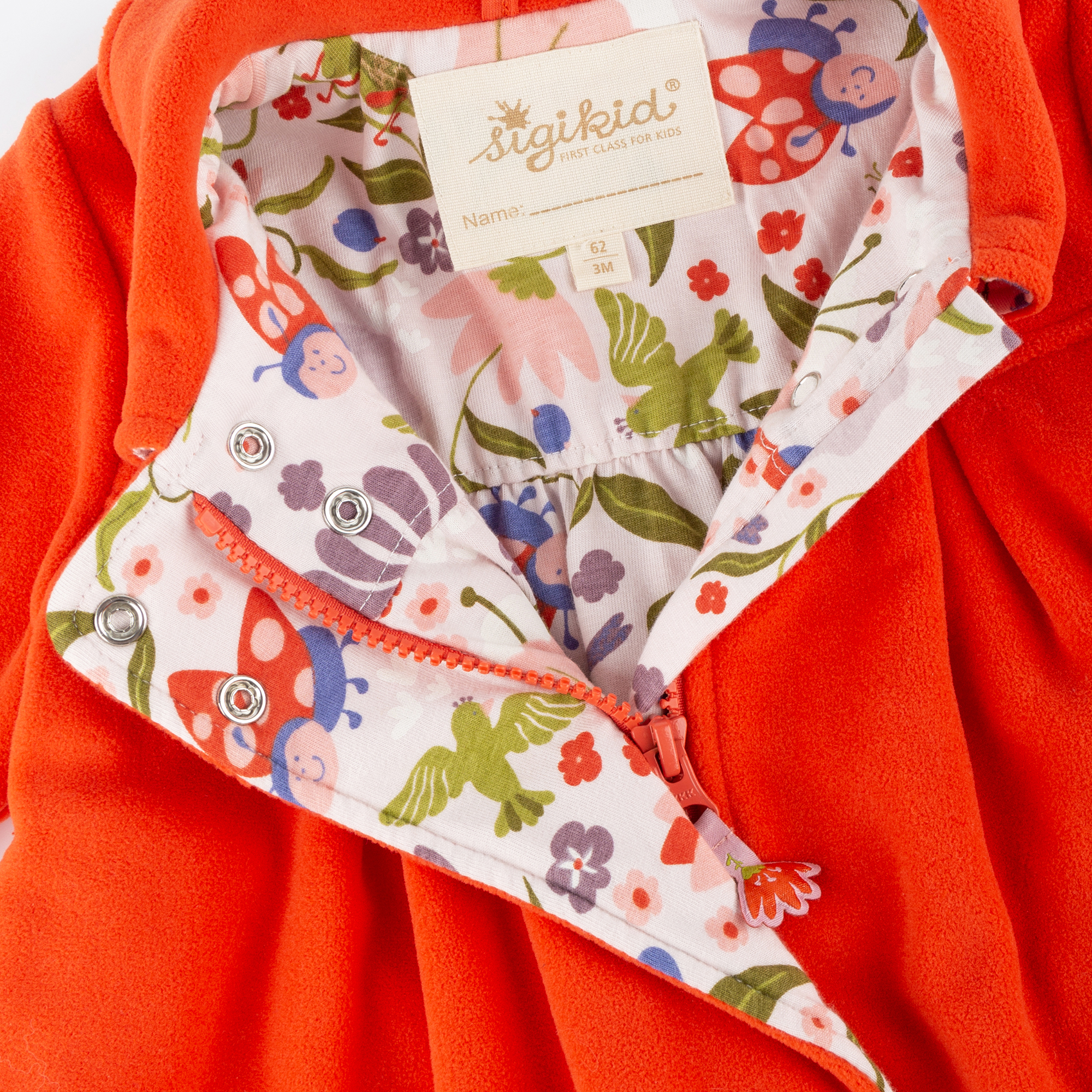 Baby Fleecemantel Marienkäfer, gefüttert Baby Fleecemantel Marienkäfer, gefüttert