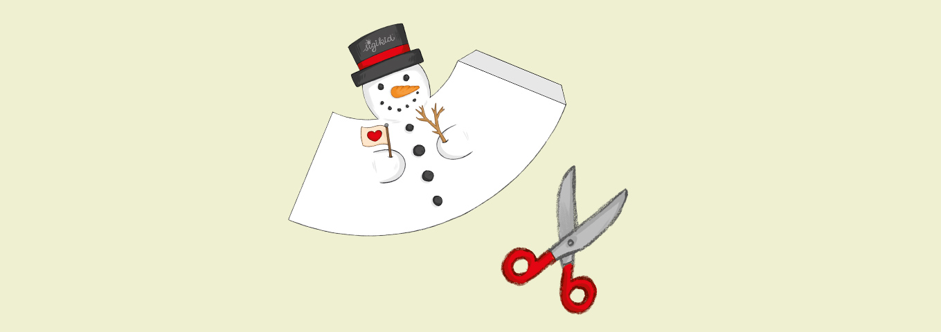 Schneemann Bastelvorlage