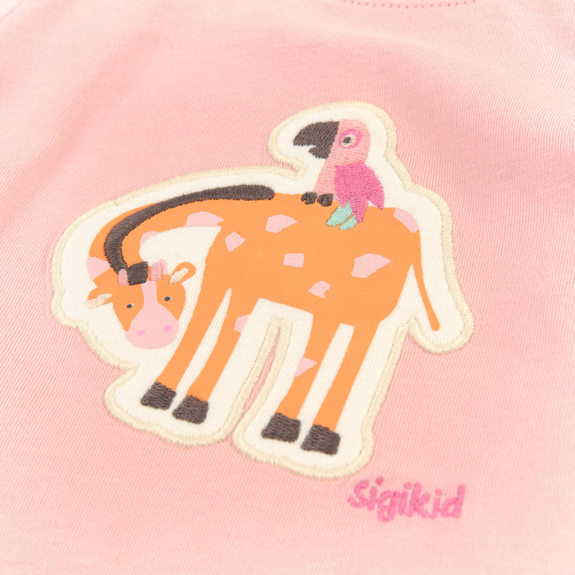 Baby T-Shirt, zartrosa mit Giraffen Motiv