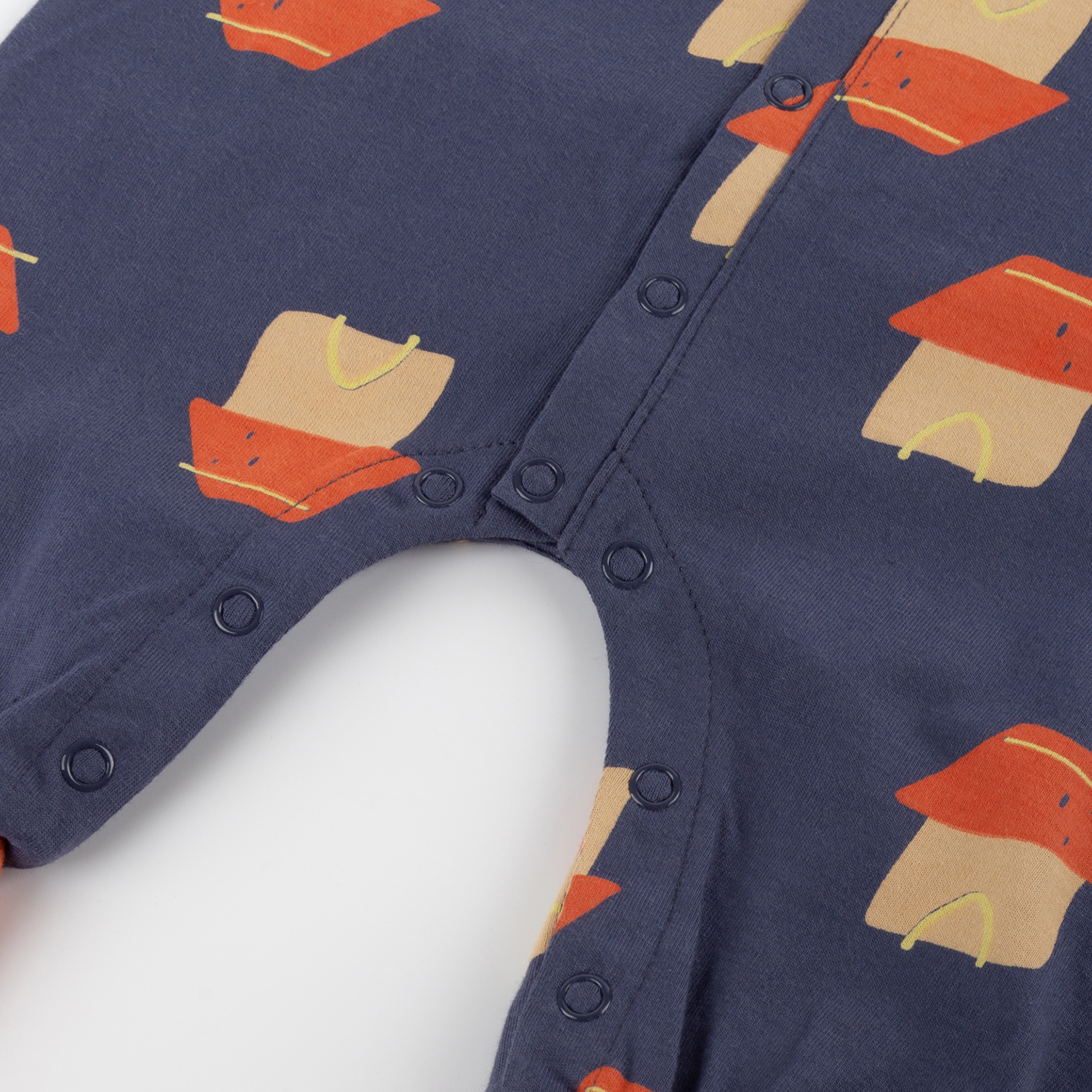 Weicher Baby Schlaf Overall, blau/rot Weicher Baby Schlaf Overall, blau/rot