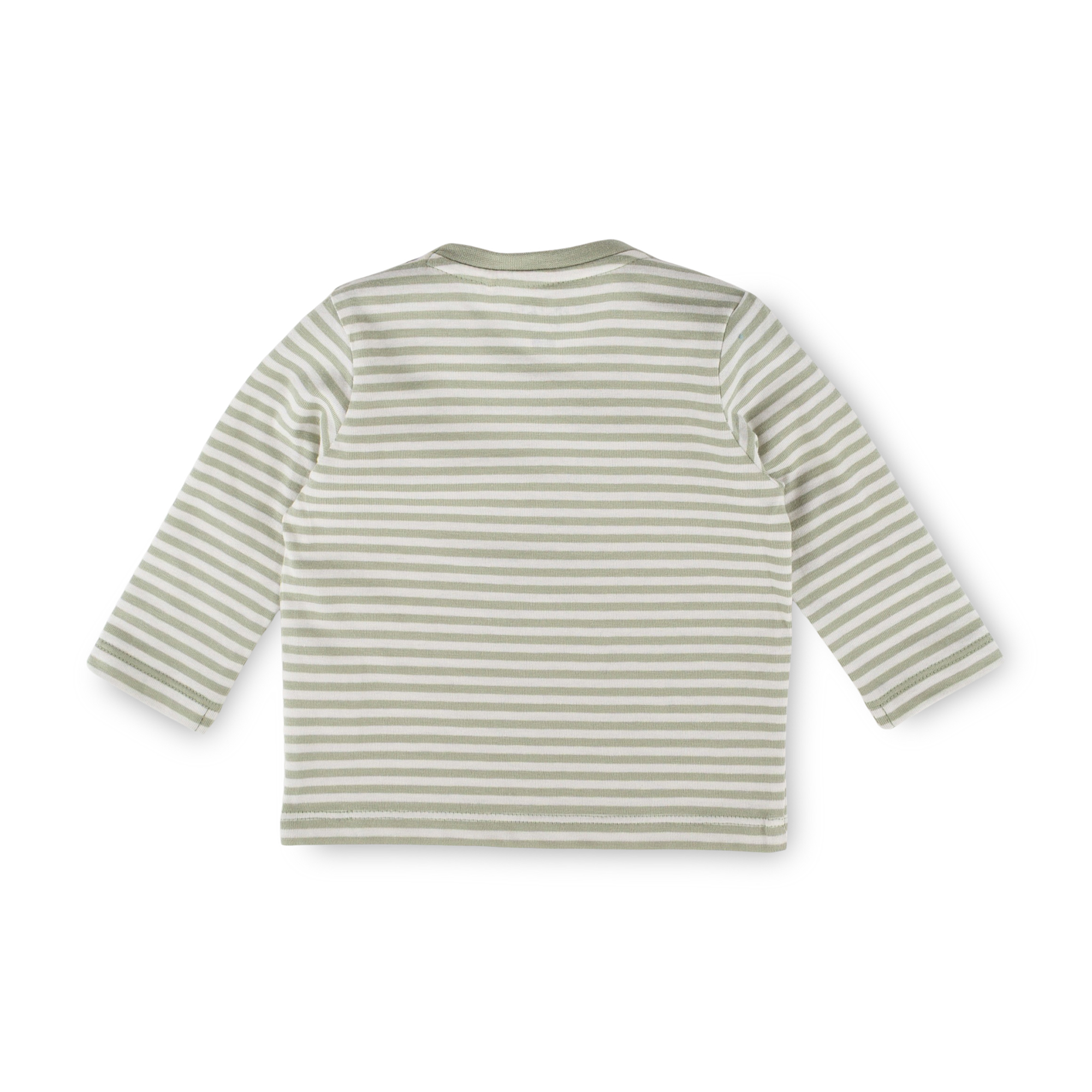 Newborn baby long sleeve Tee mouse, green/white