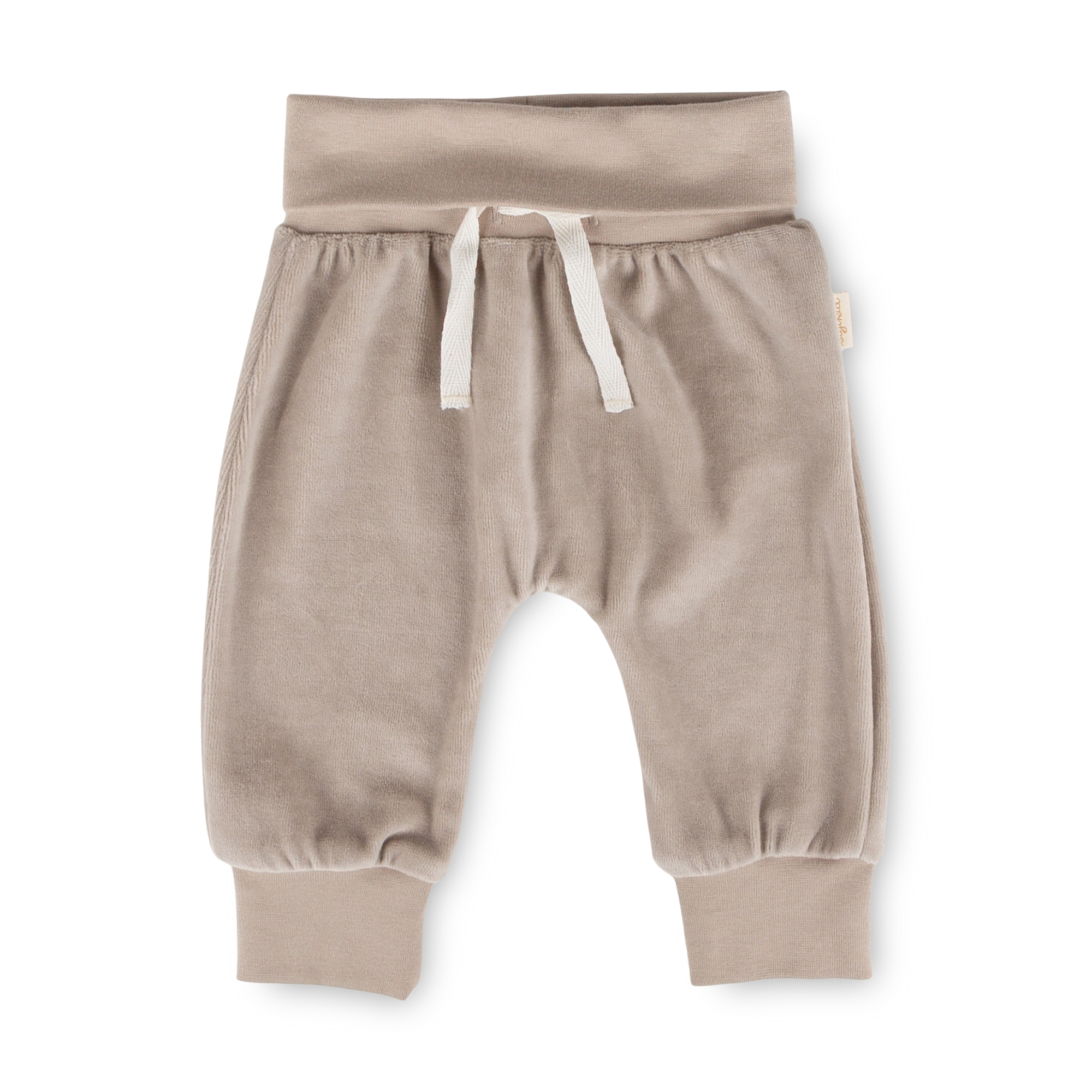 Newborn baby velour pants, silver grey