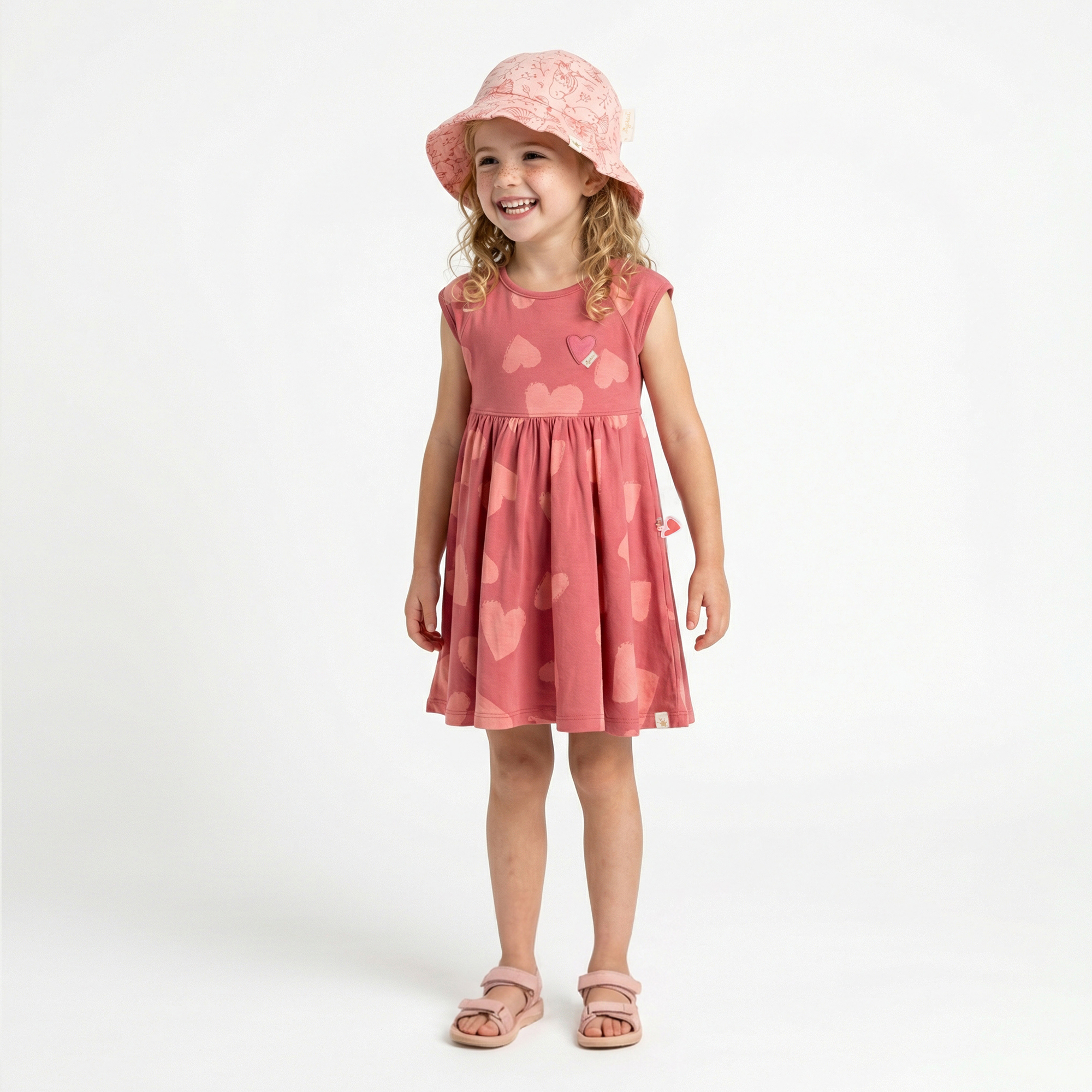 Brimmed children's sun hat Spring Birds