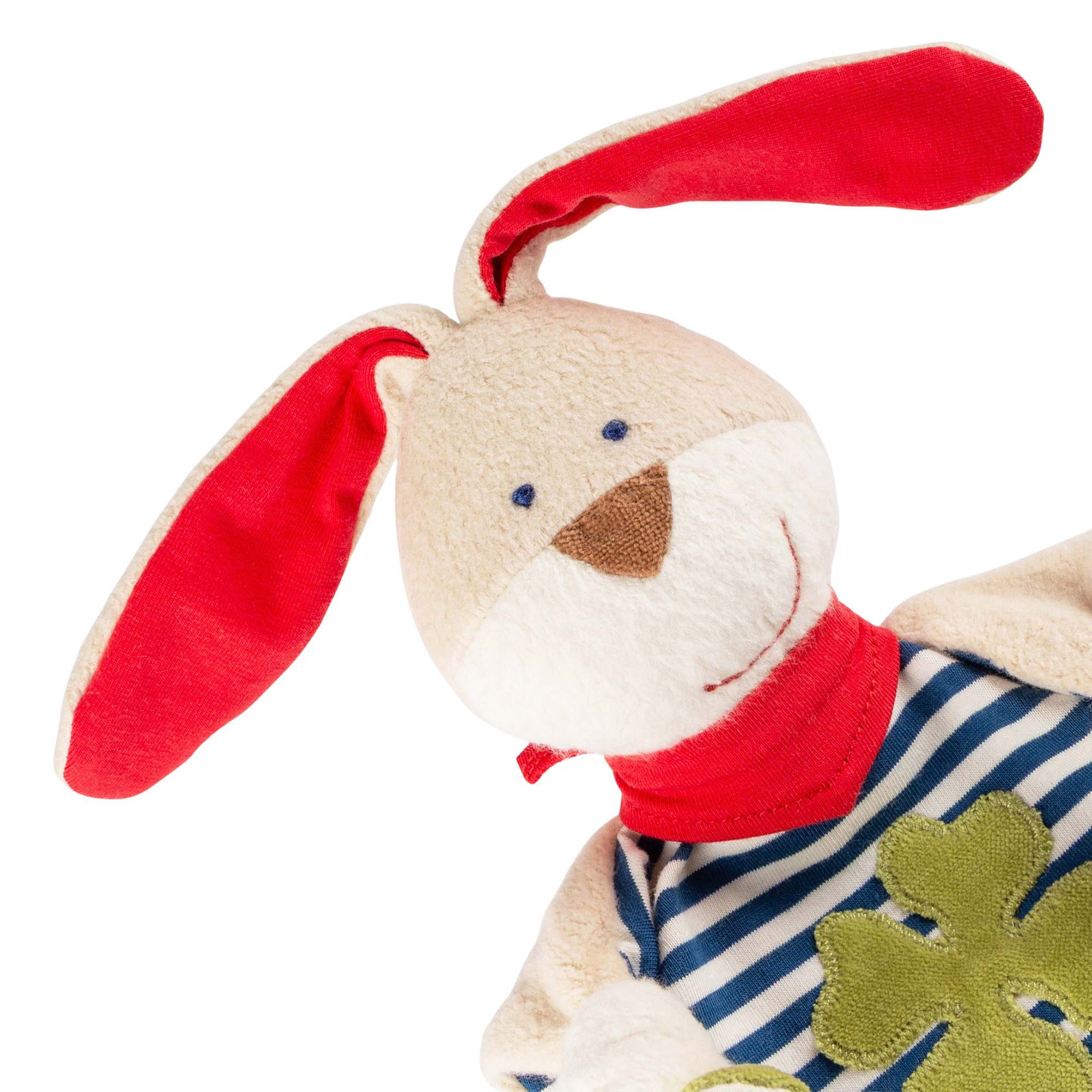 Baby Bio Schnuffeltuch Hase mit Name, Green