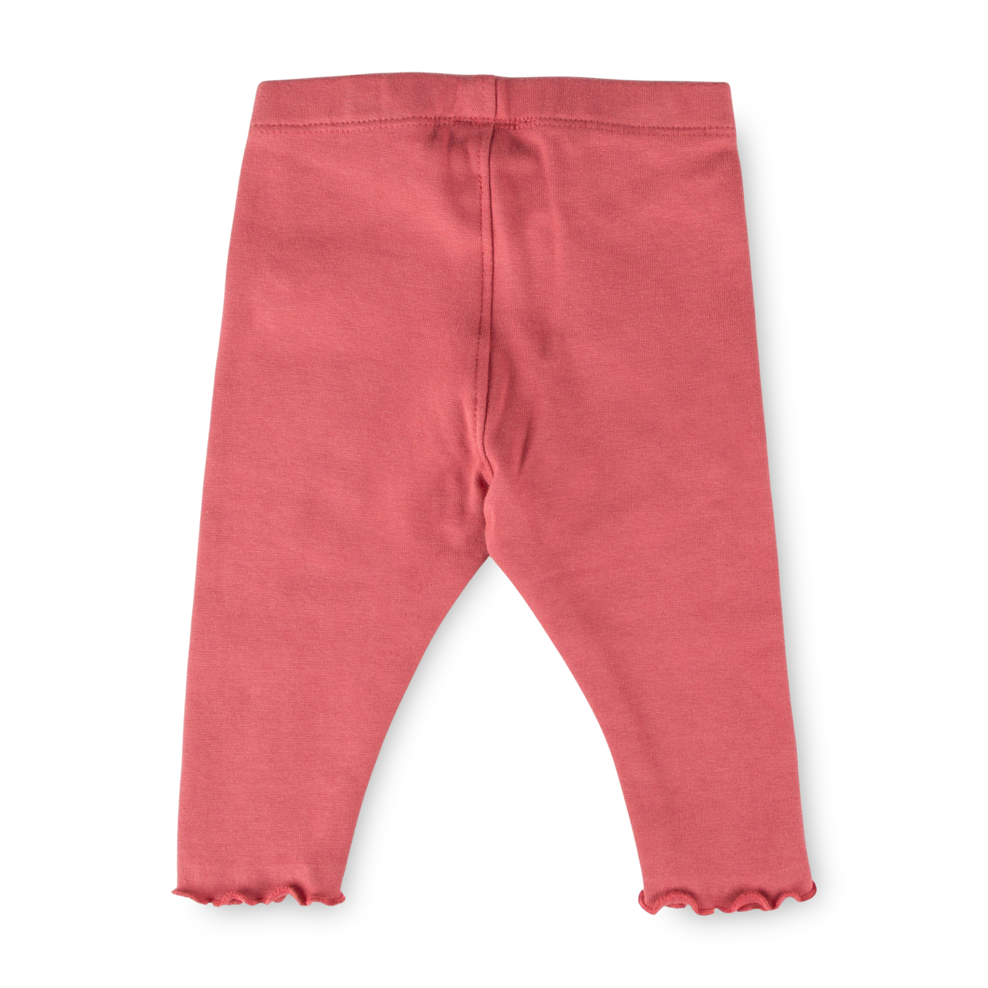 Baby Leggings mit Kräuselsaum, rosarot