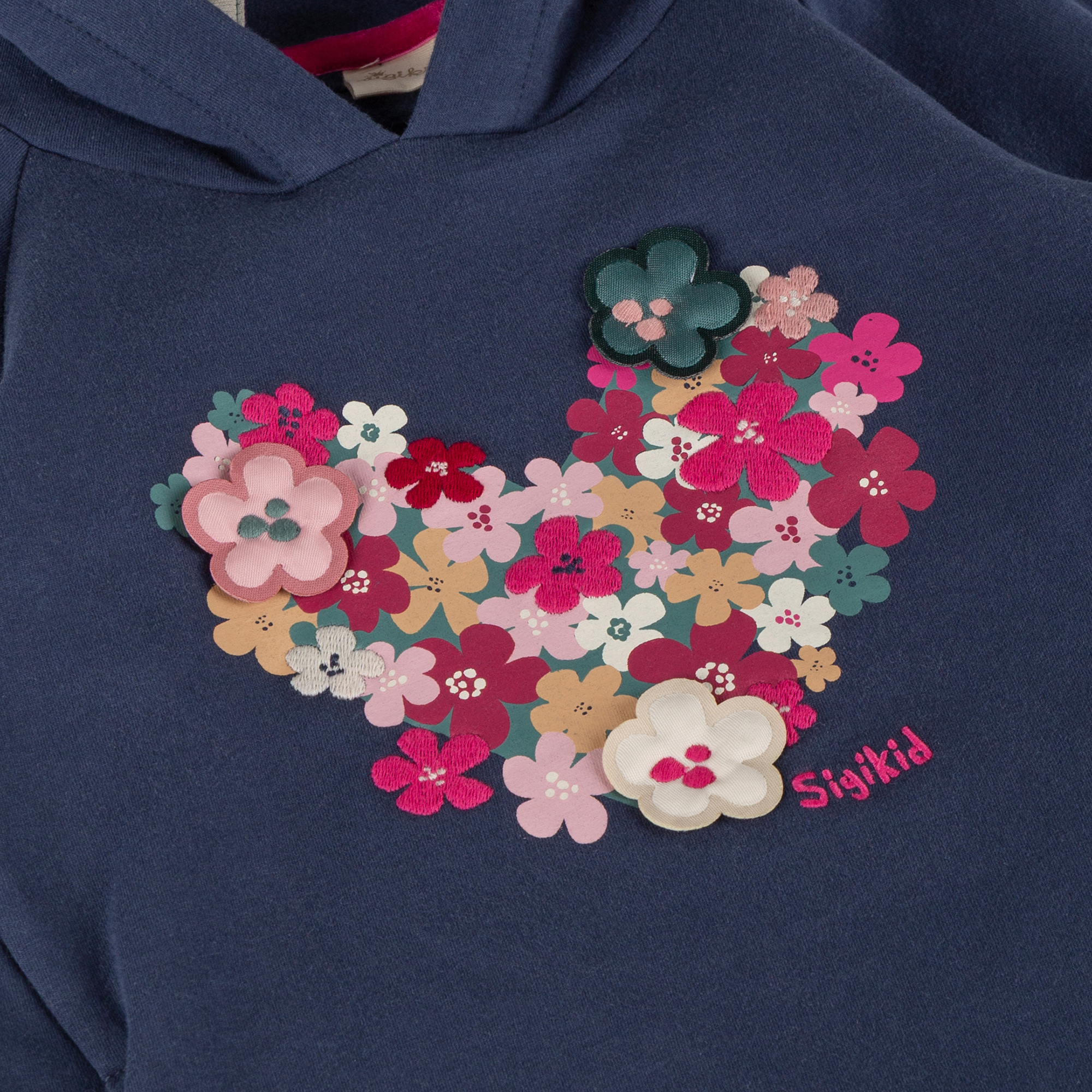 Children's hoody sweat dress Pony Love, with pockets