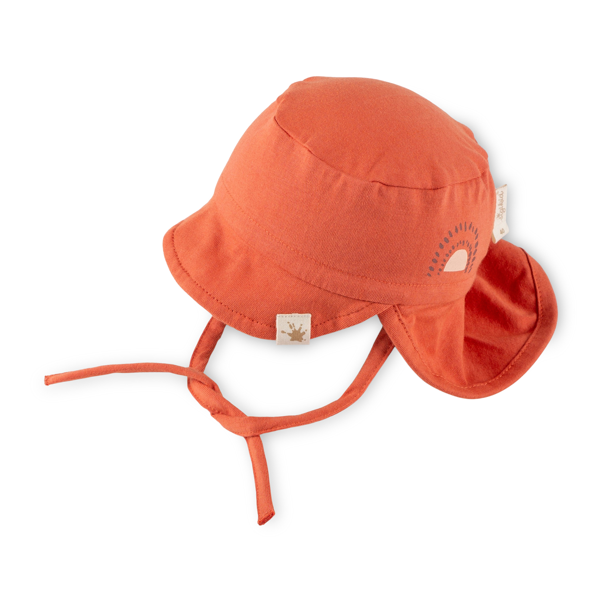 Baby Sonnenhut mit Nackenschutz, orange
