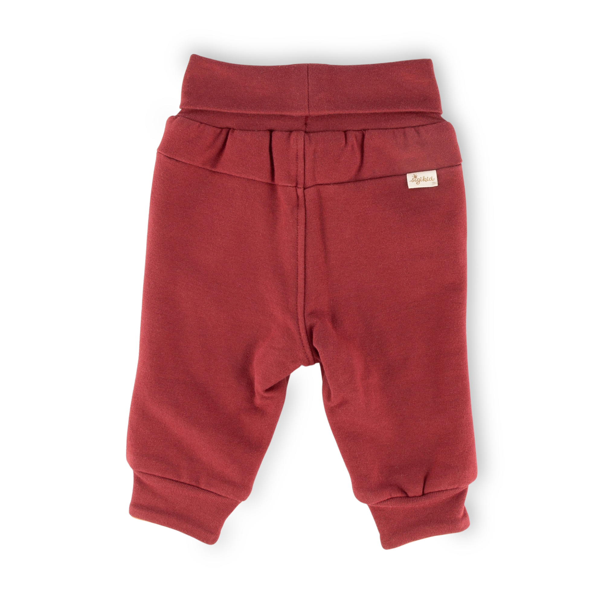 Reversible baby soft pants, dark red/caramel brown Reversible baby soft pants, dark red/caramel brown