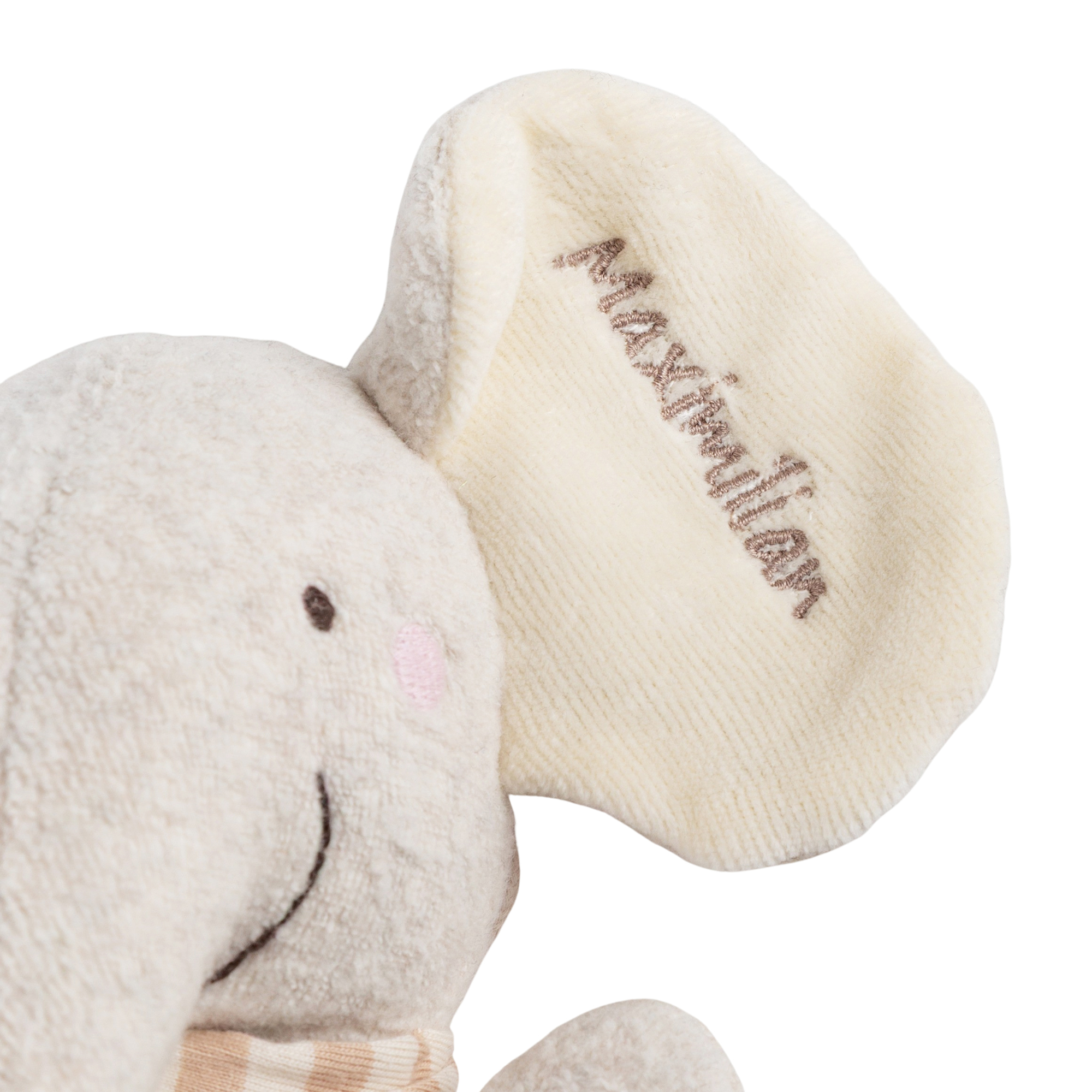 Musselin Namensspieluhr Elefant