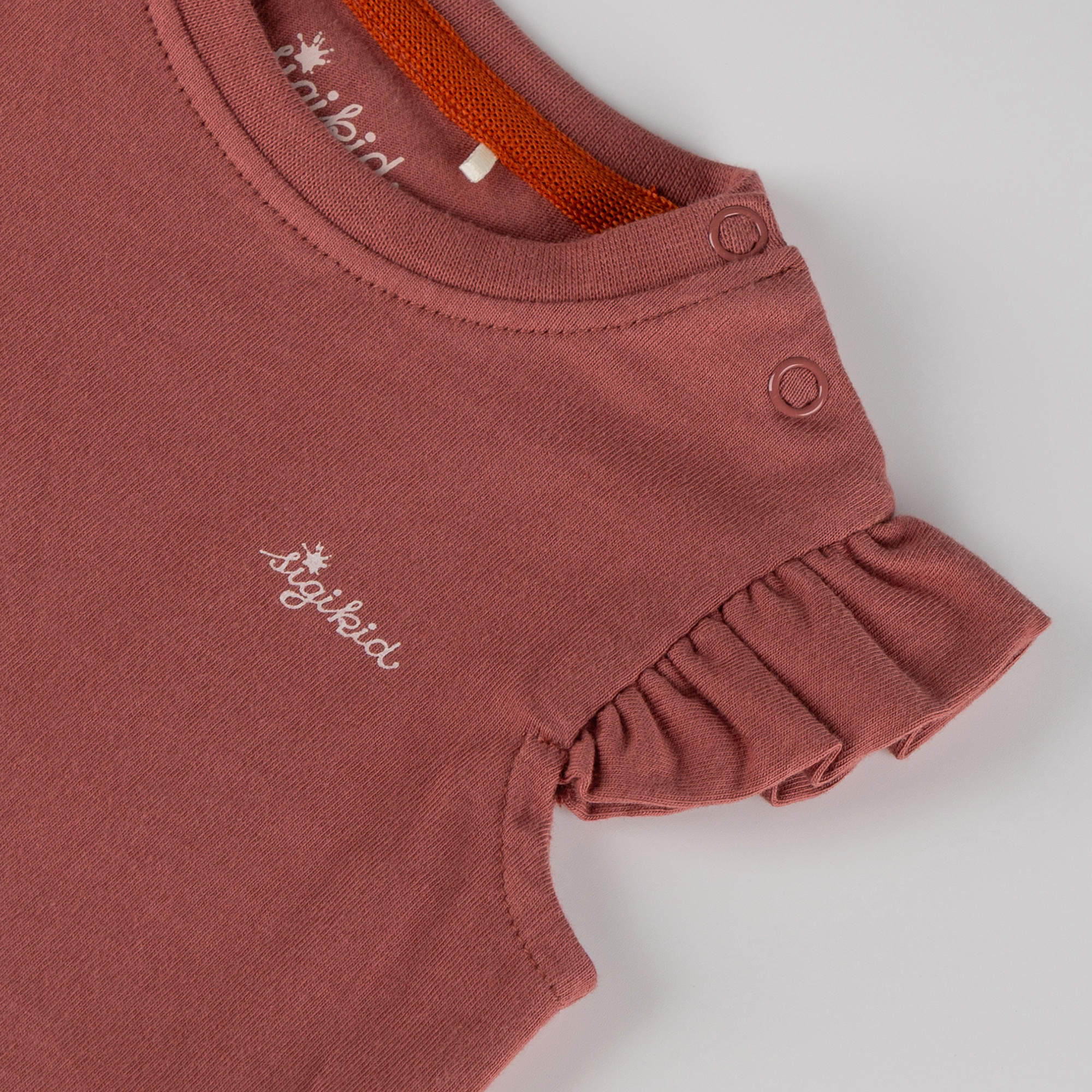 Baby Kleid Giraffe mit Rüschen, rotbraun