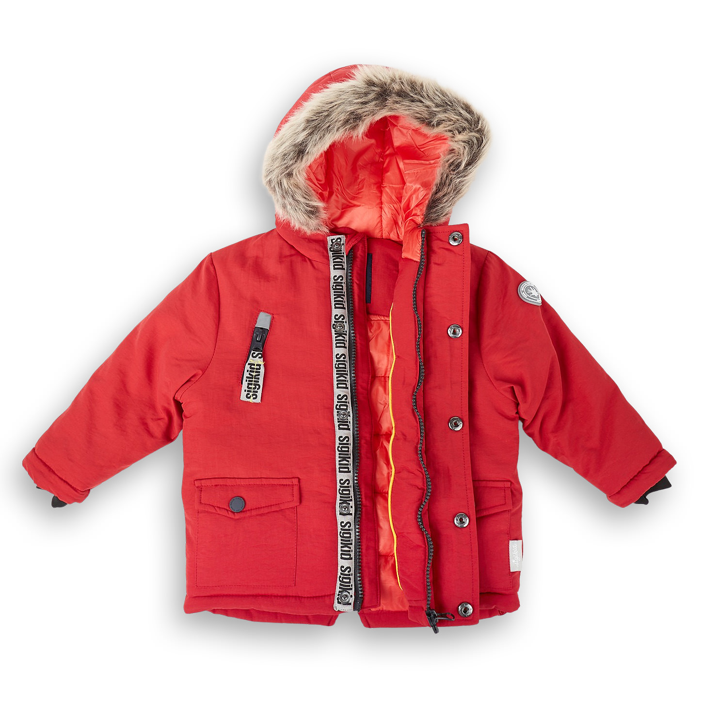 Wattierte Baby Winterjacke in Rot Wattierte Baby Winterjacke in Rot
