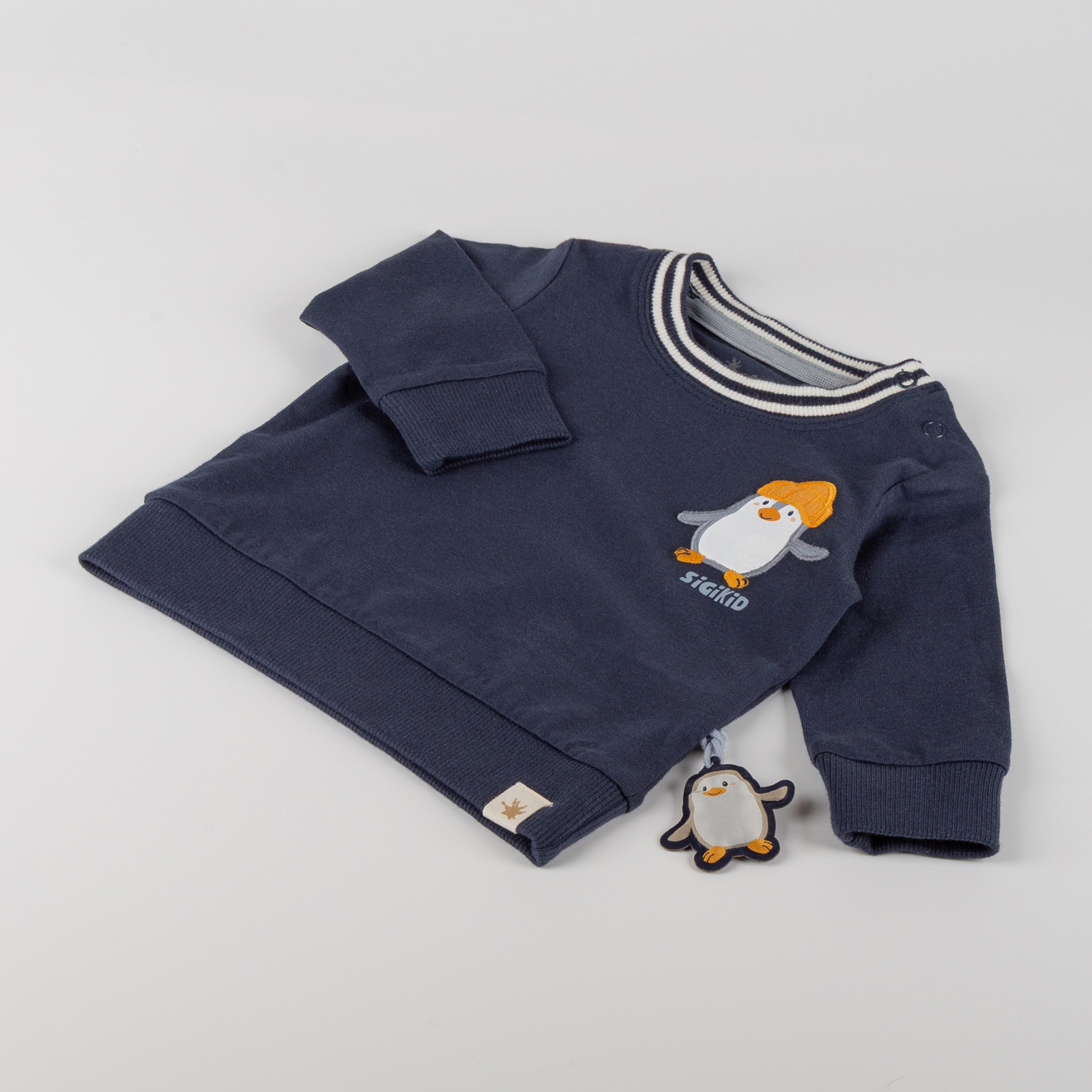 Baby Langarmshirt Pinguin Polar Friends, dunkelblau