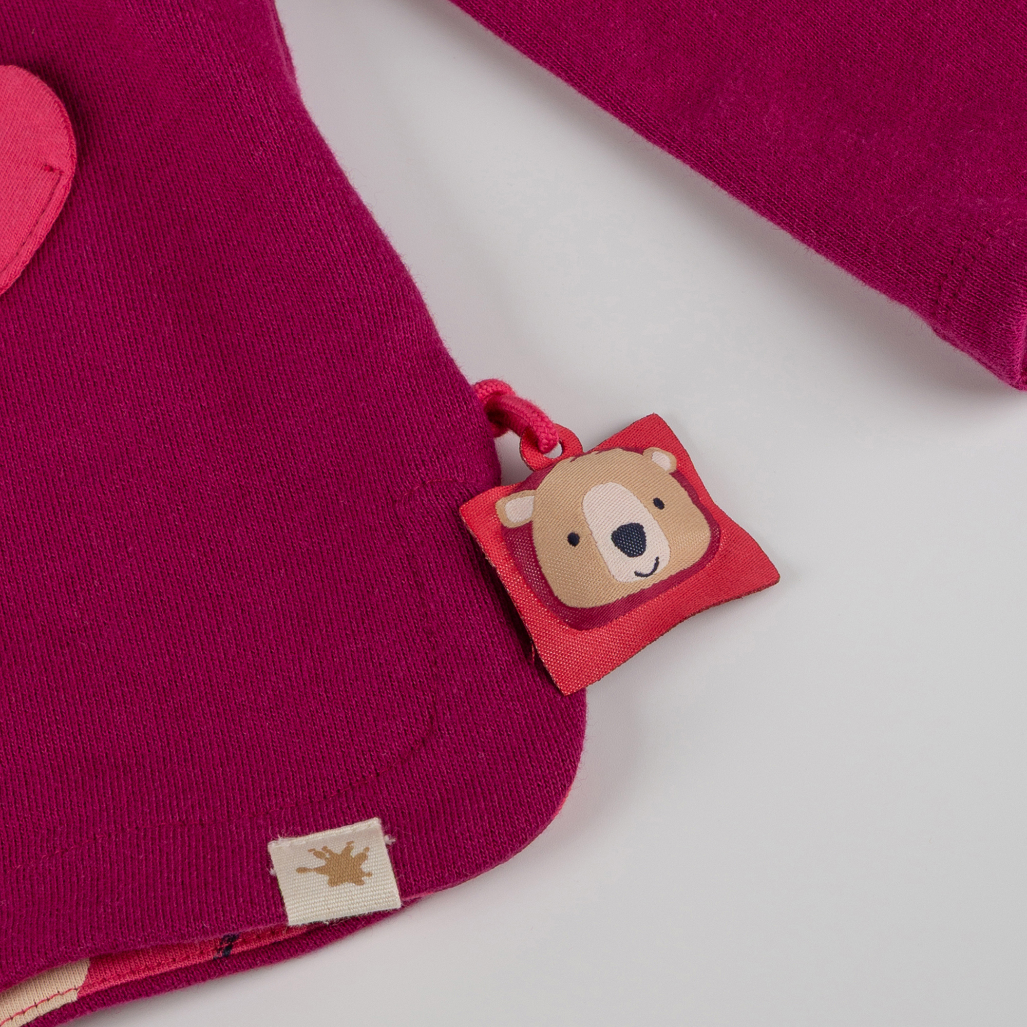 Kinder Sweatshirt Bär Fancy Forest, dunkelpink