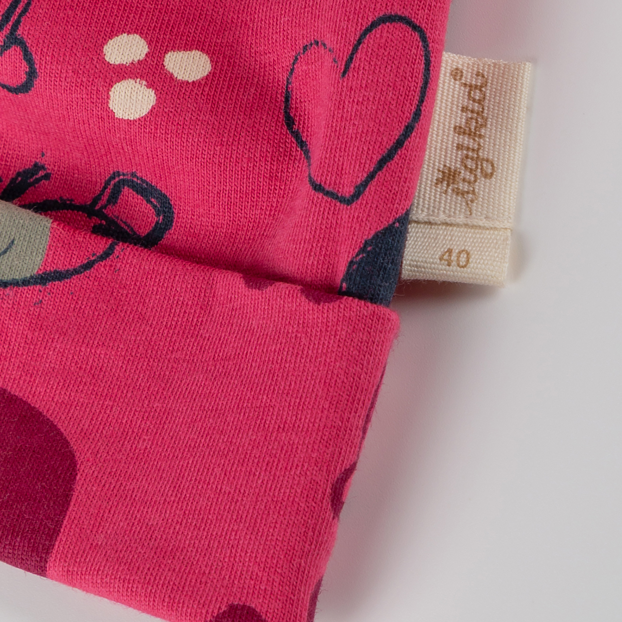 Baby Mütze Bärchen Fancy Forest Print, pink