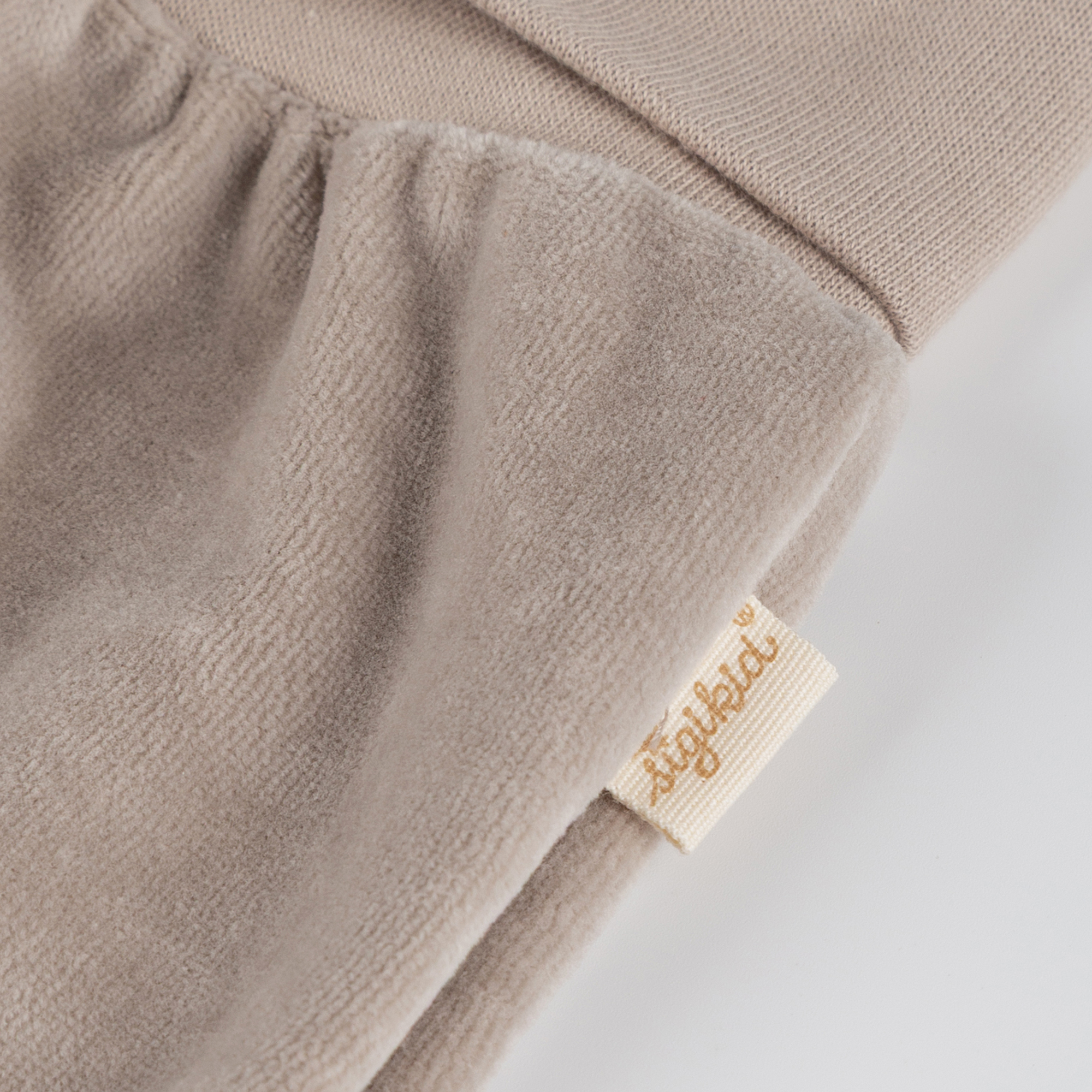 Newborn baby velour pants, silver grey