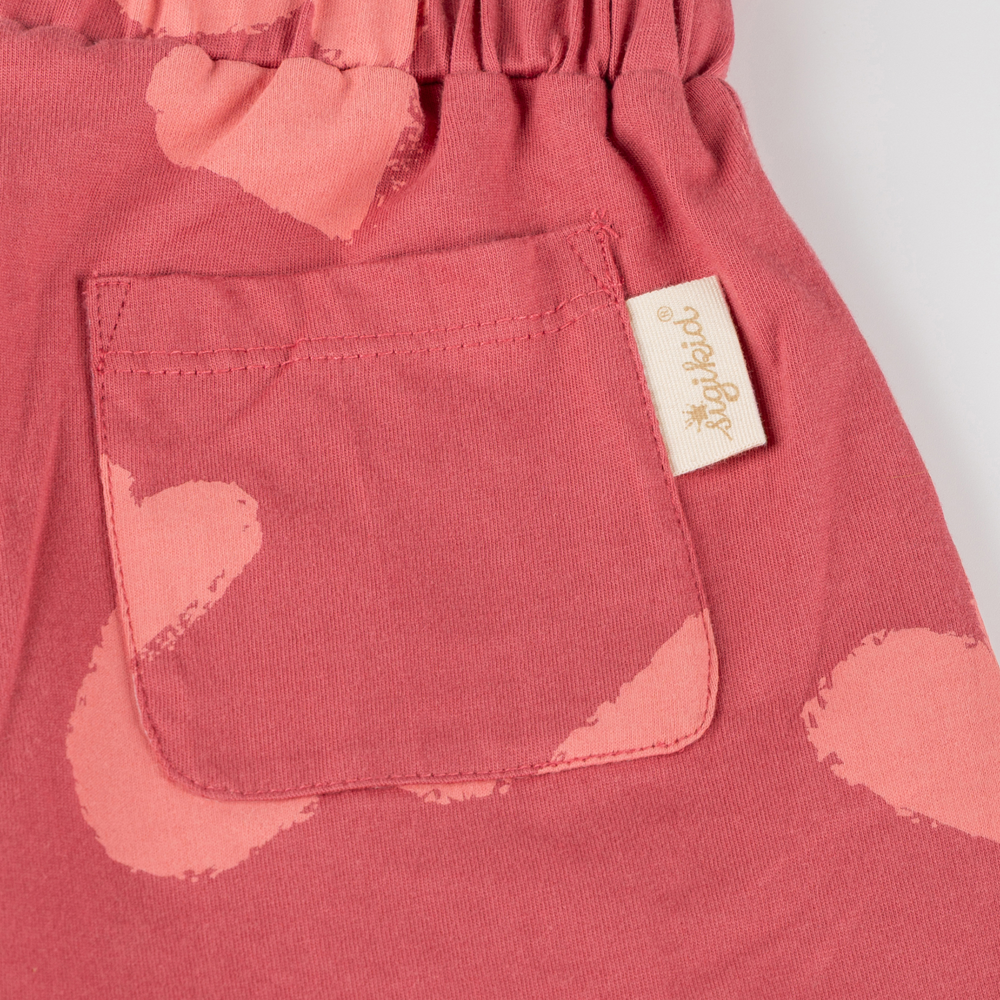 Kinder Shorts mit Herzchen Print, rosarot