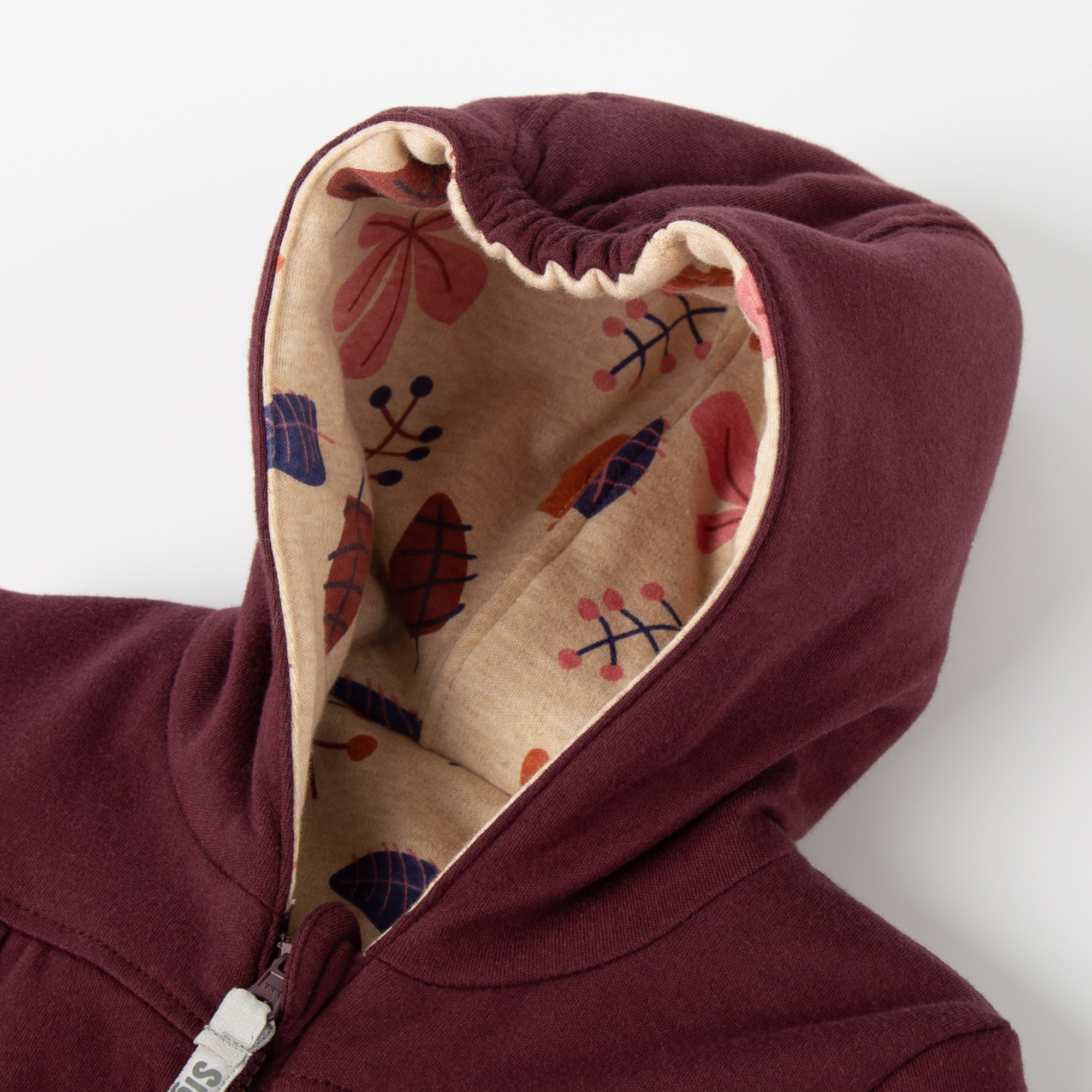 Baby Wendejacke dunkelrot/bunter Herbstprint Baby Wendejacke dunkelrot/bunter Herbstprint