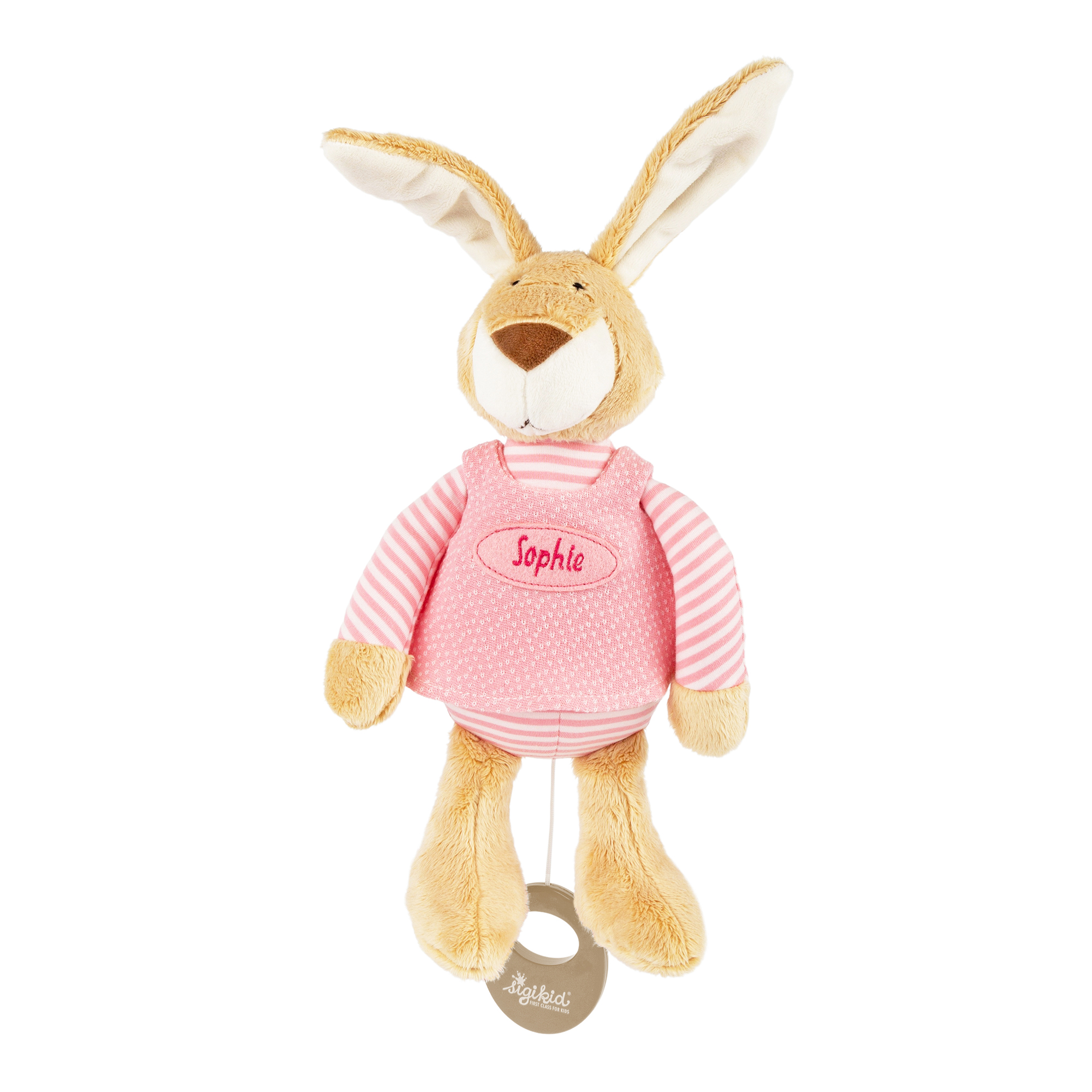 Namensspieluhr Hase rosa Namensspieluhr Hase rosa