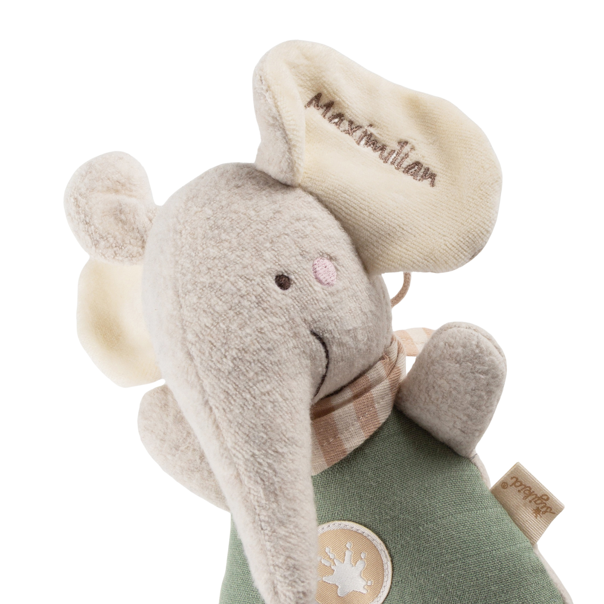 Musselin Namensspieluhr Elefant