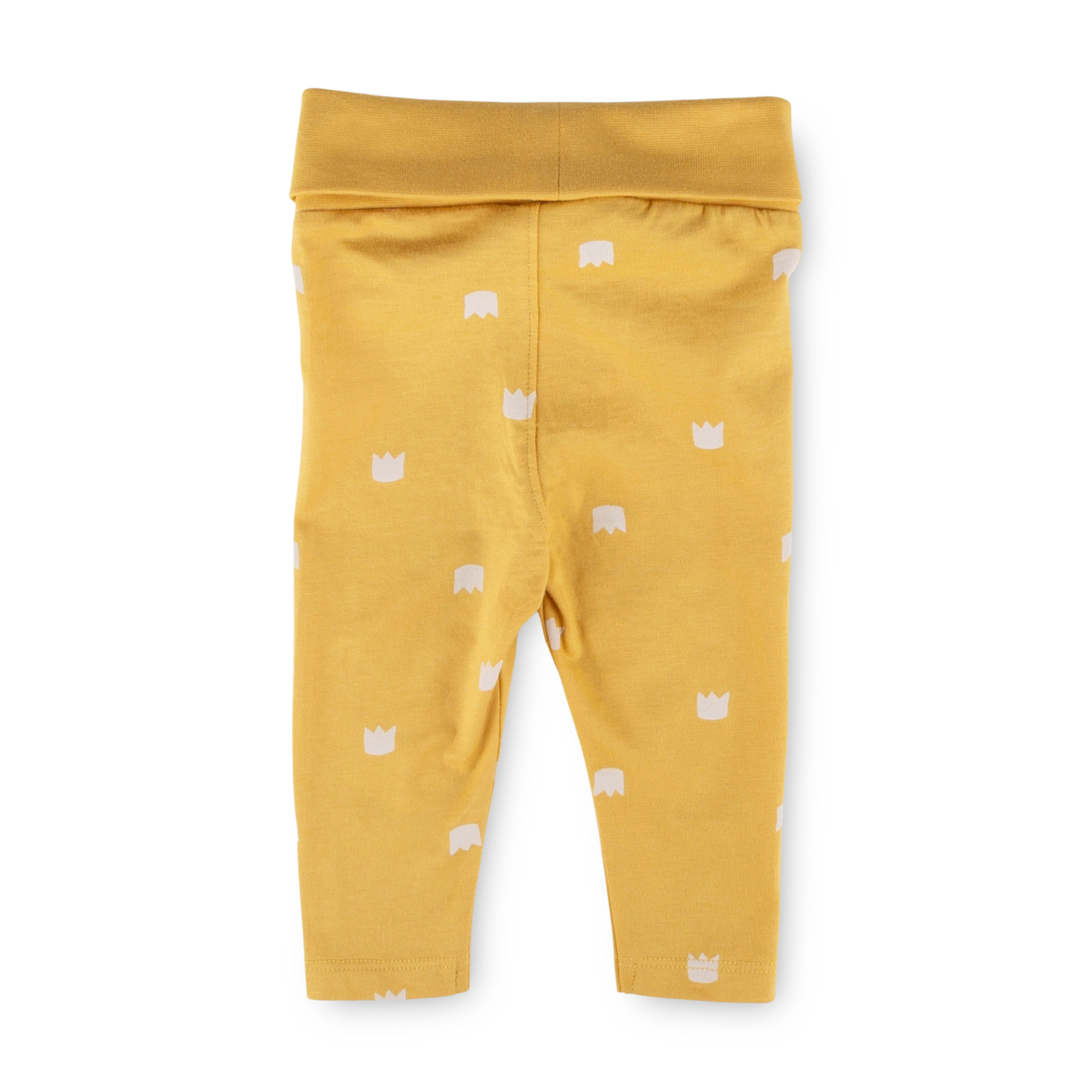 Newborn baby leggings, yellow