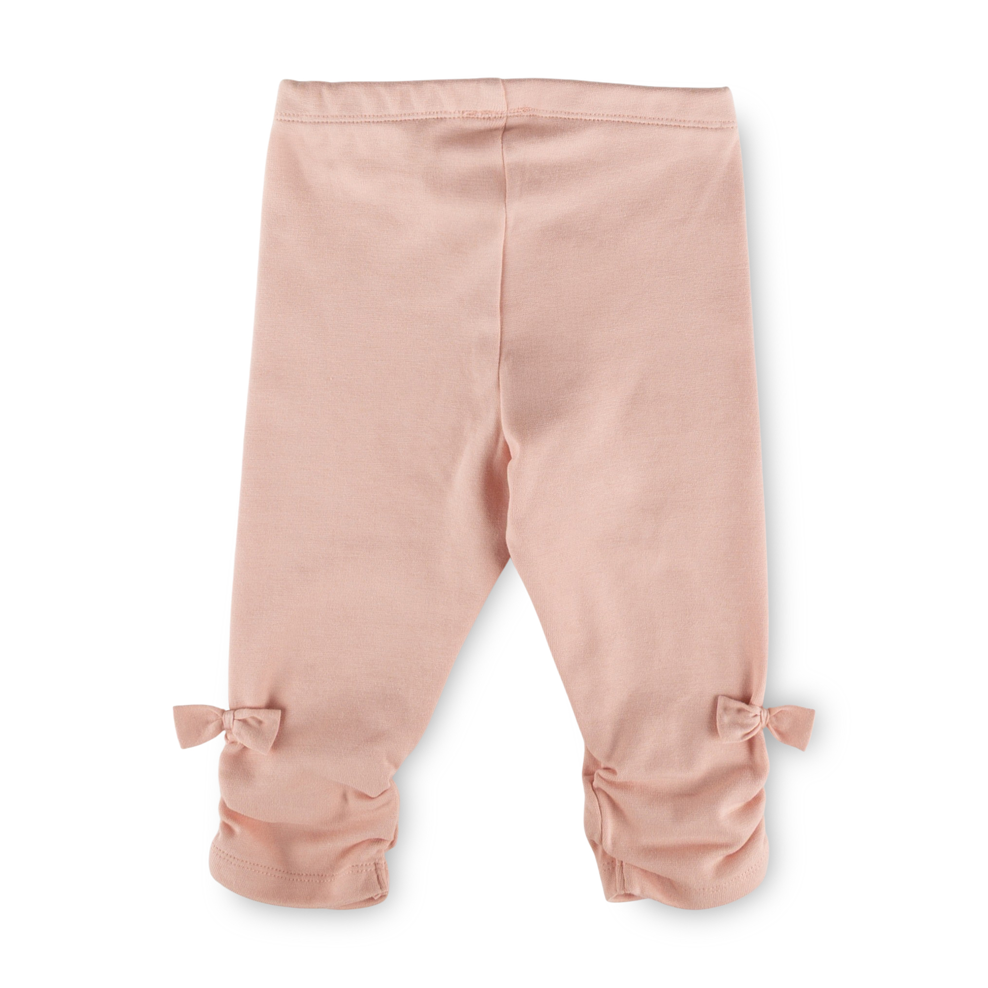Kinder Capri Leggings seitlich gerafft, rosa