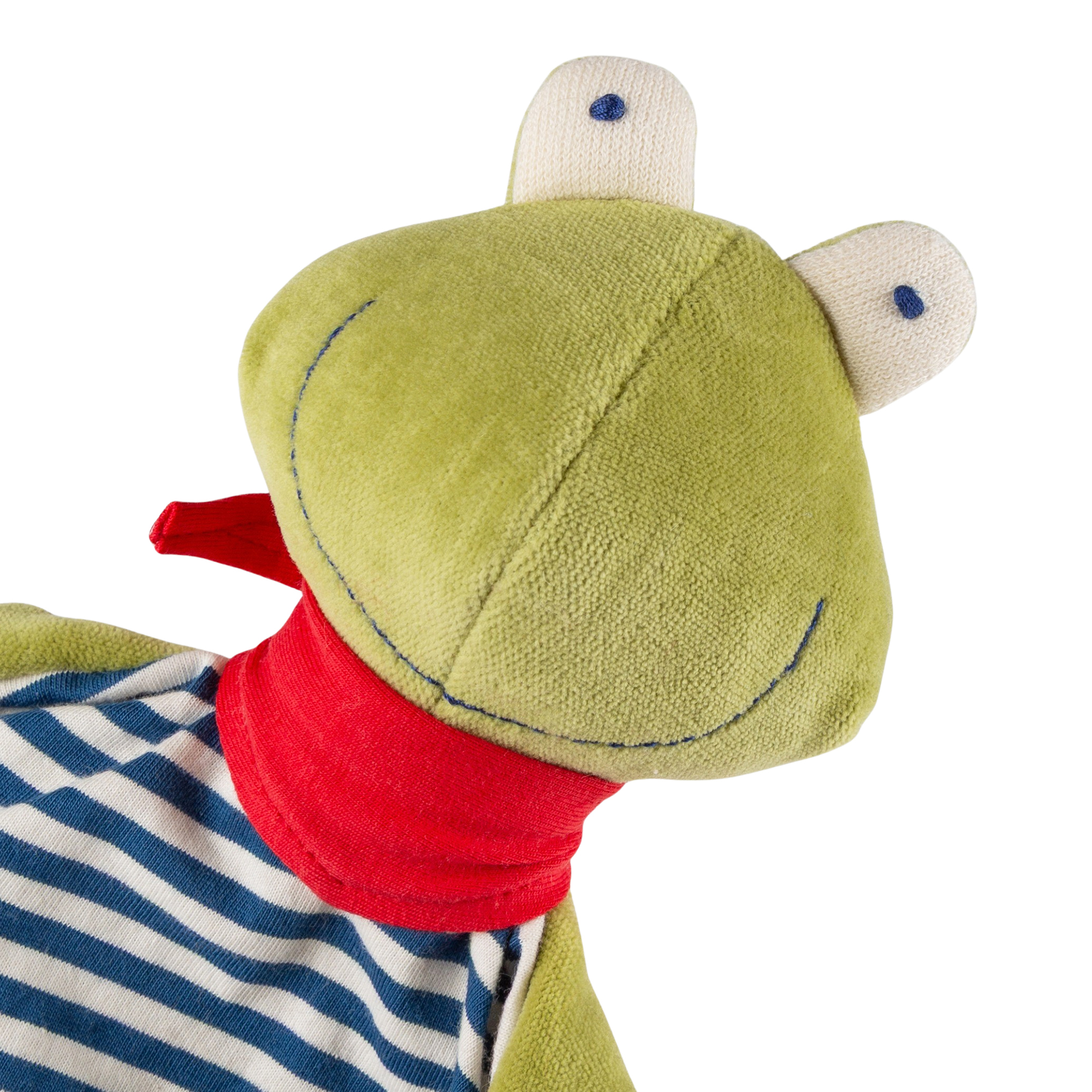 Organic baby comforter lovey frog, Green