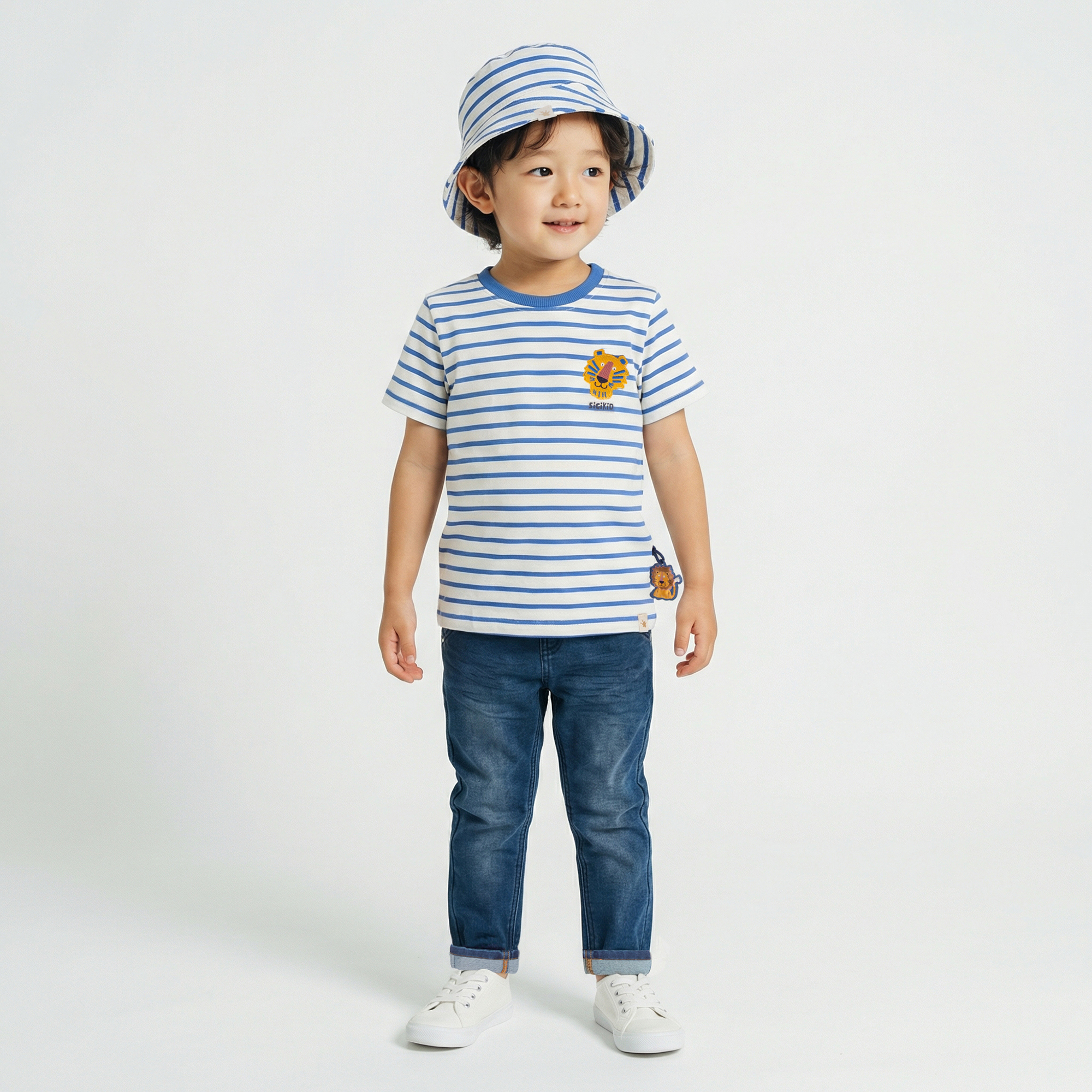 Jeans for children, adjustable, dark blue