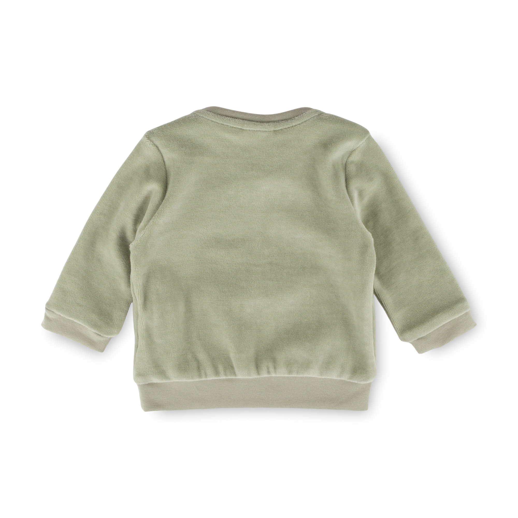 Newborn baby velour long sleeve Tee mouse, green