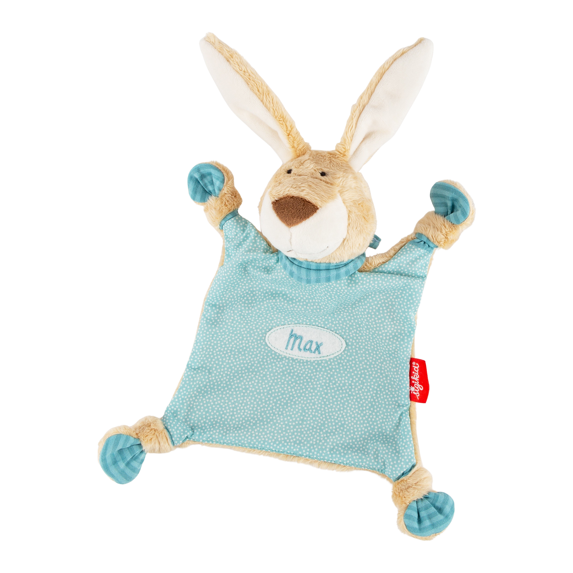 Namensschnuffeltuch Hase türkis Namensschnuffeltuch Hase türkis
