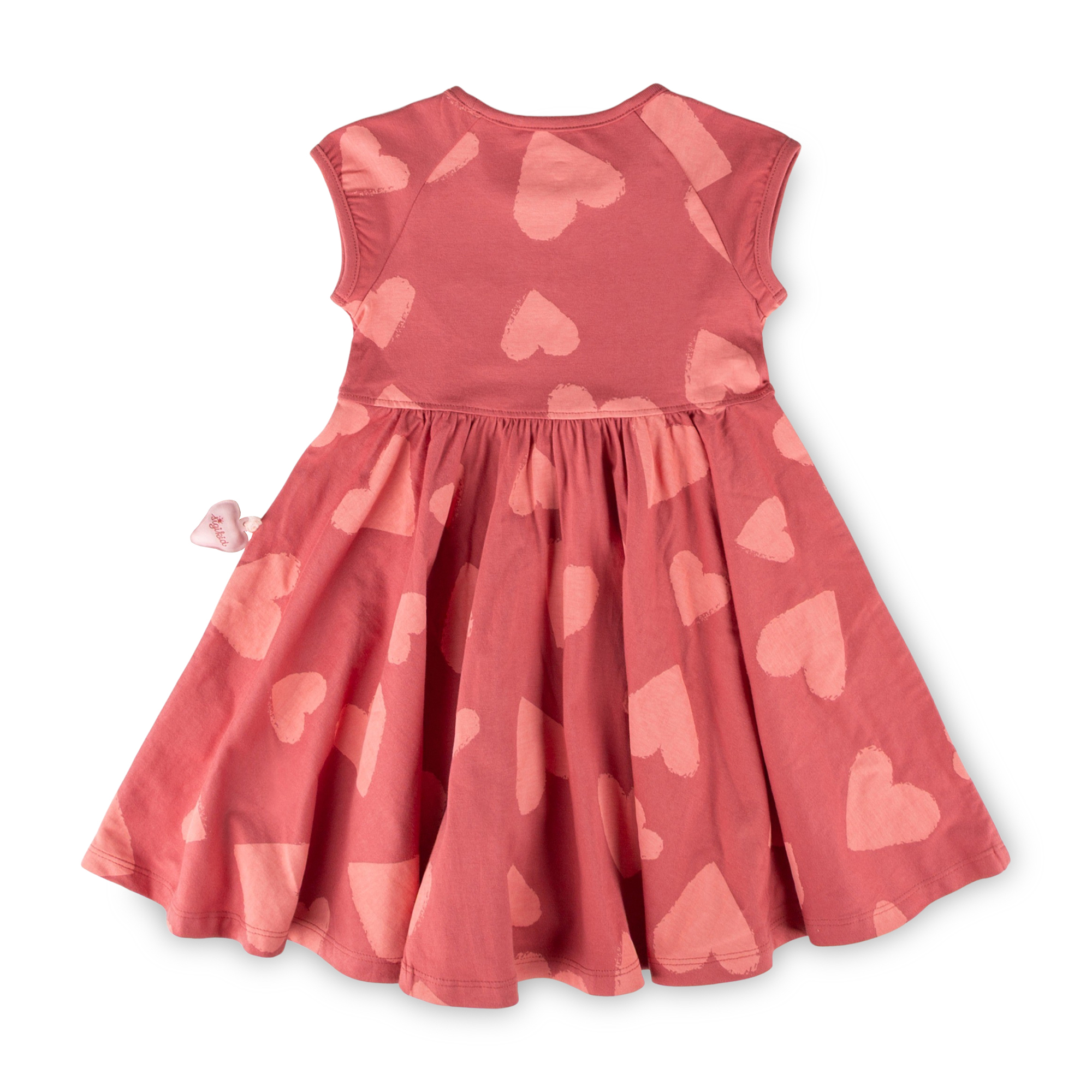 Kinder Kleid mit Herzchen Print, rosarot
