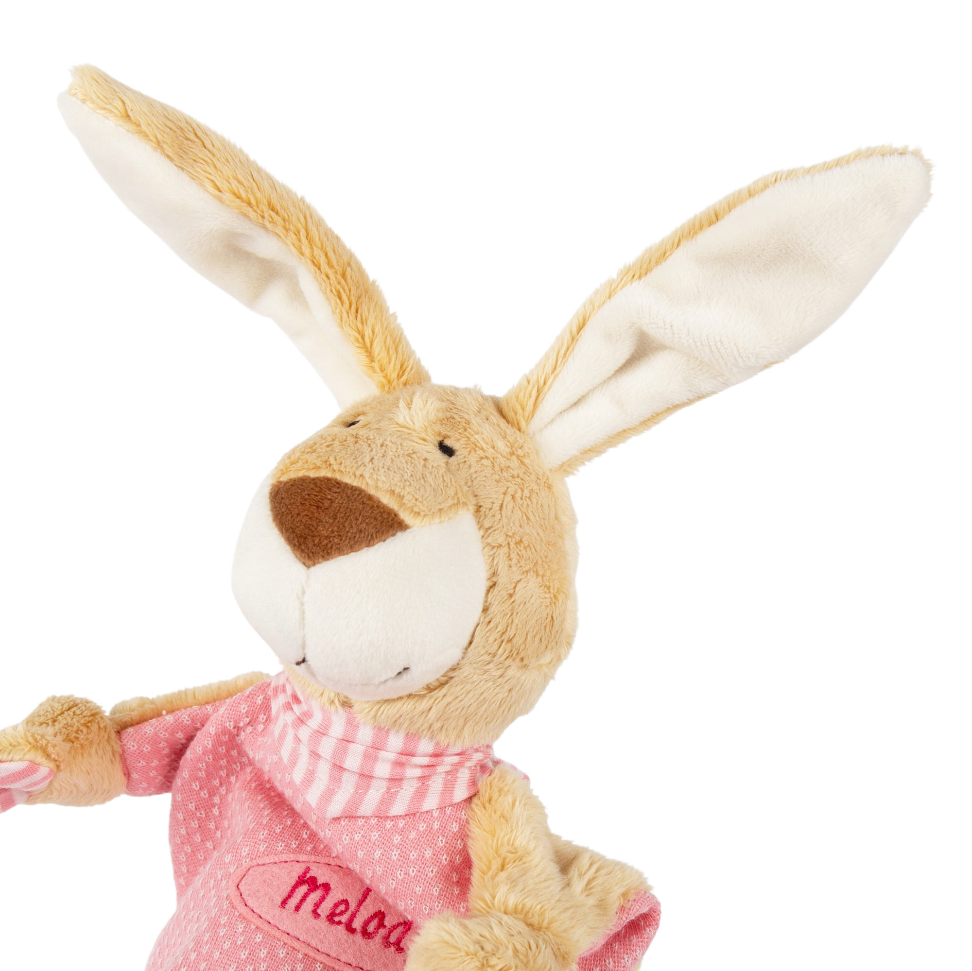 Individualized baby lovey rabbit, pink Individualized baby lovey rabbit, pink
