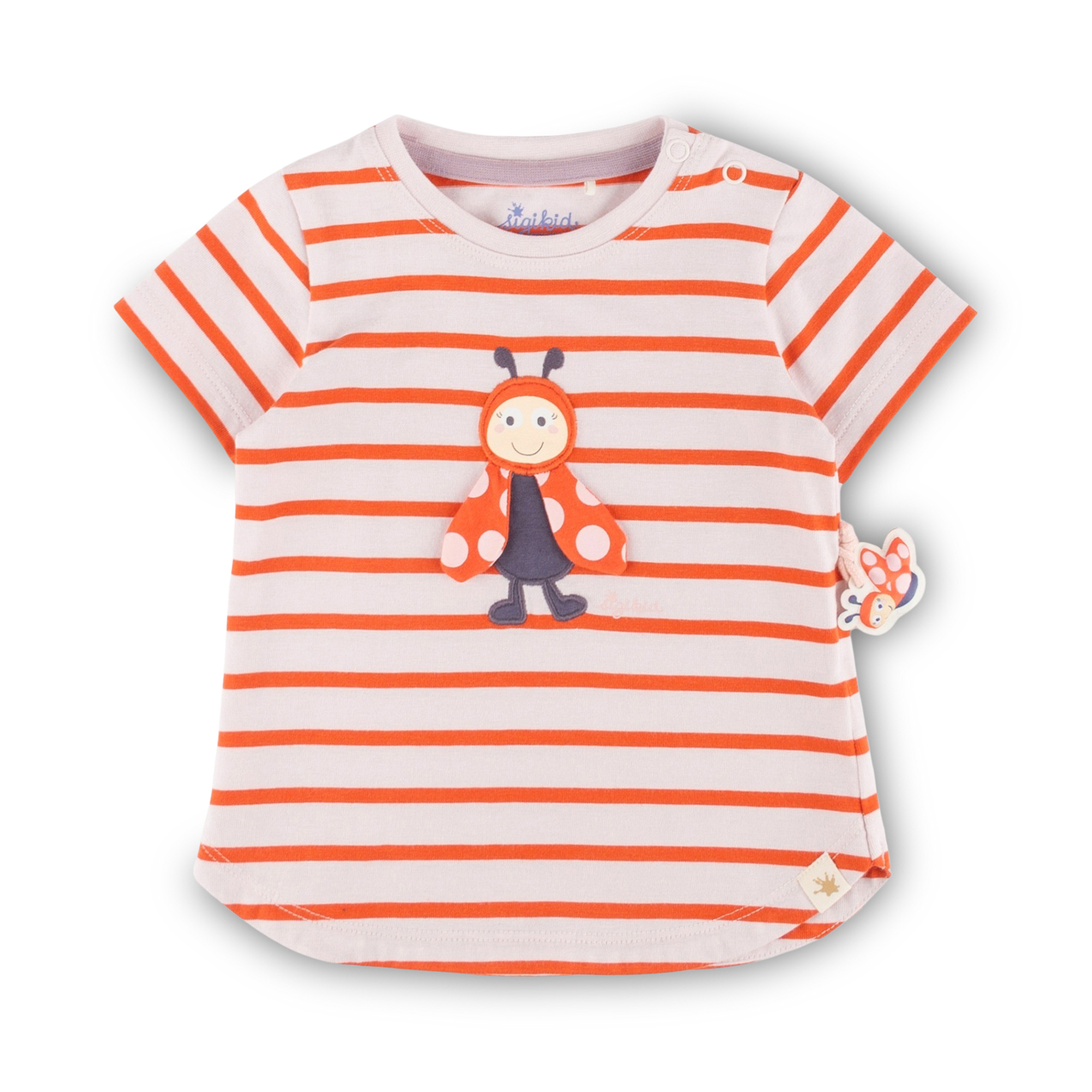 Baby kurzarm Longshirt Marienkäfer, gestreift