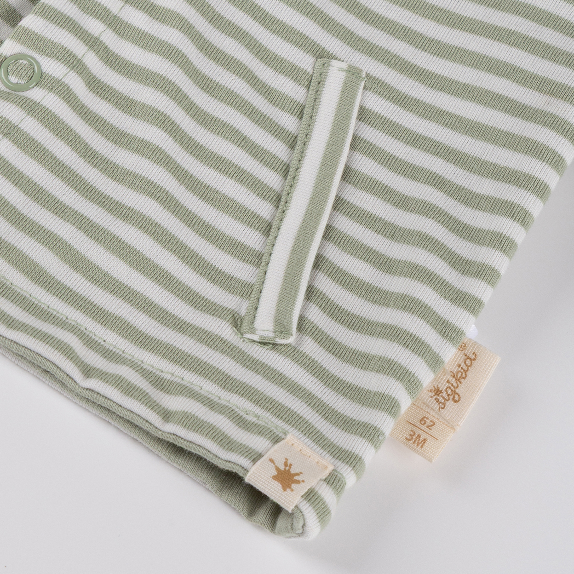 Newborn baby jacket mouse, reversible, green