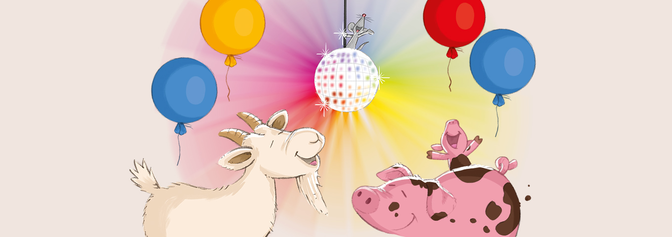 Würfelspiel: Auf zur Stall-Party!