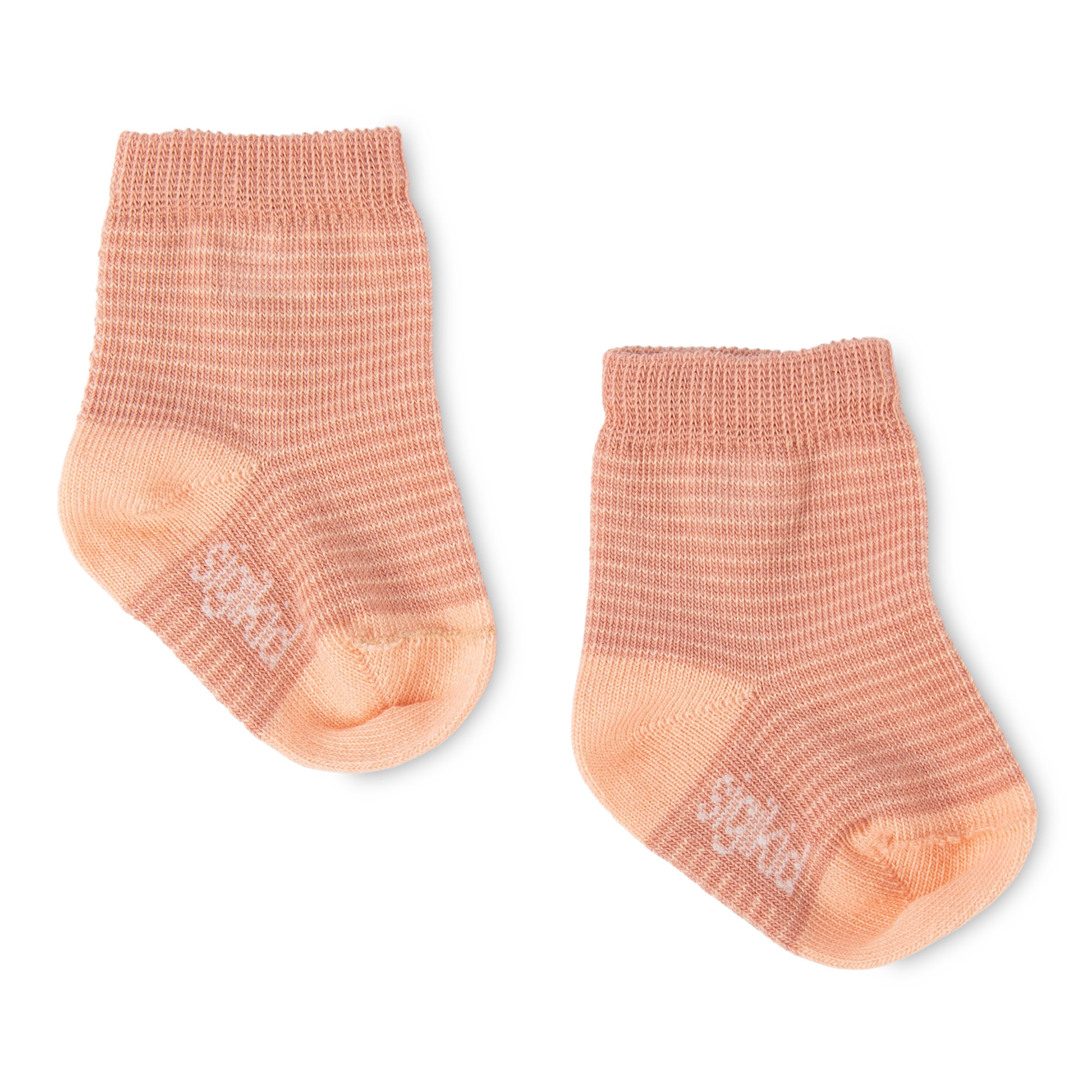 Babysocken im 2er-Set, rosa/rosa geringelt