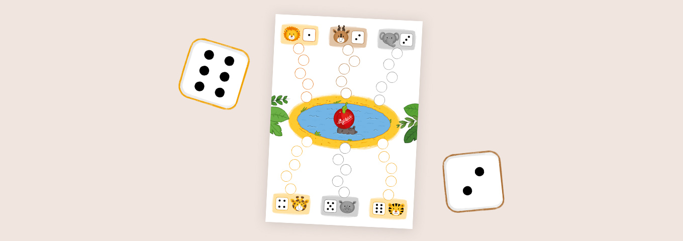 Safari-Spiel Würfelspiel