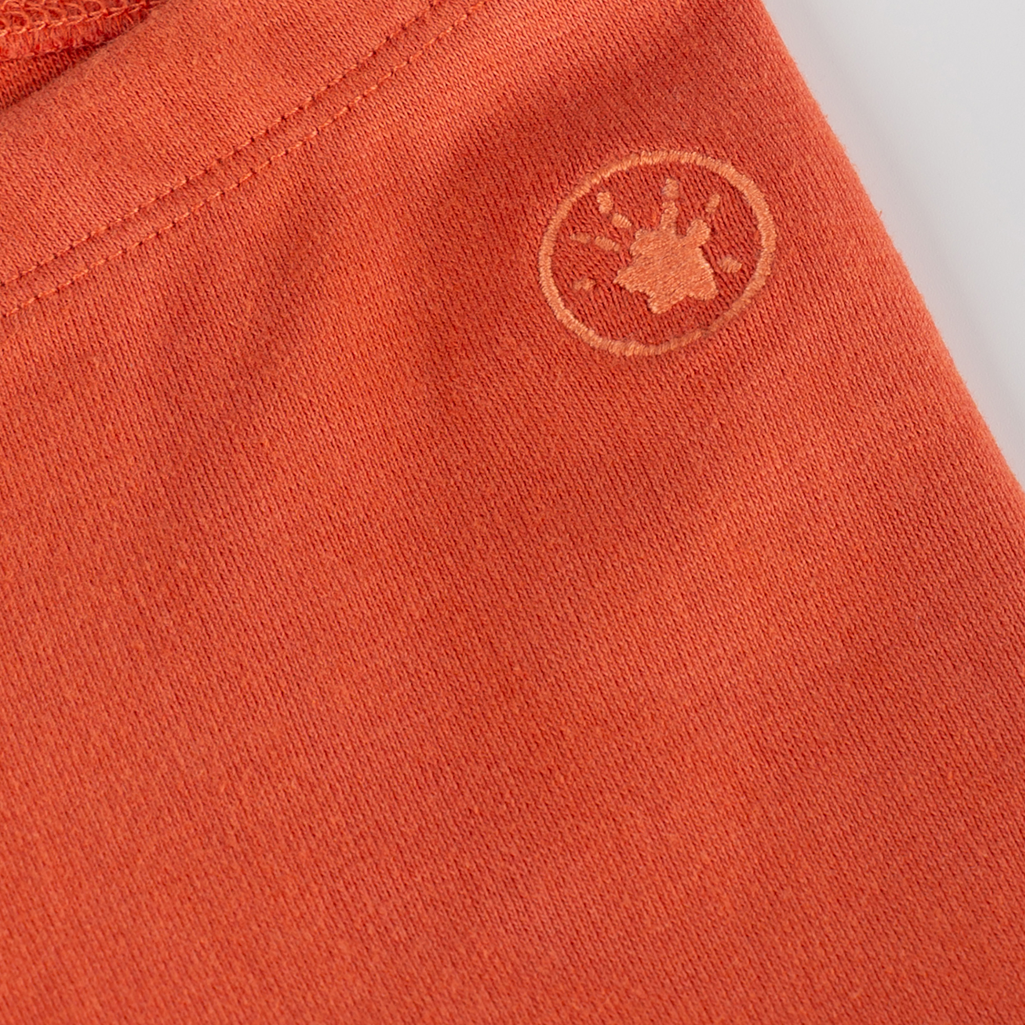 Kinder Capri Leggings seitlich gerafft, orange