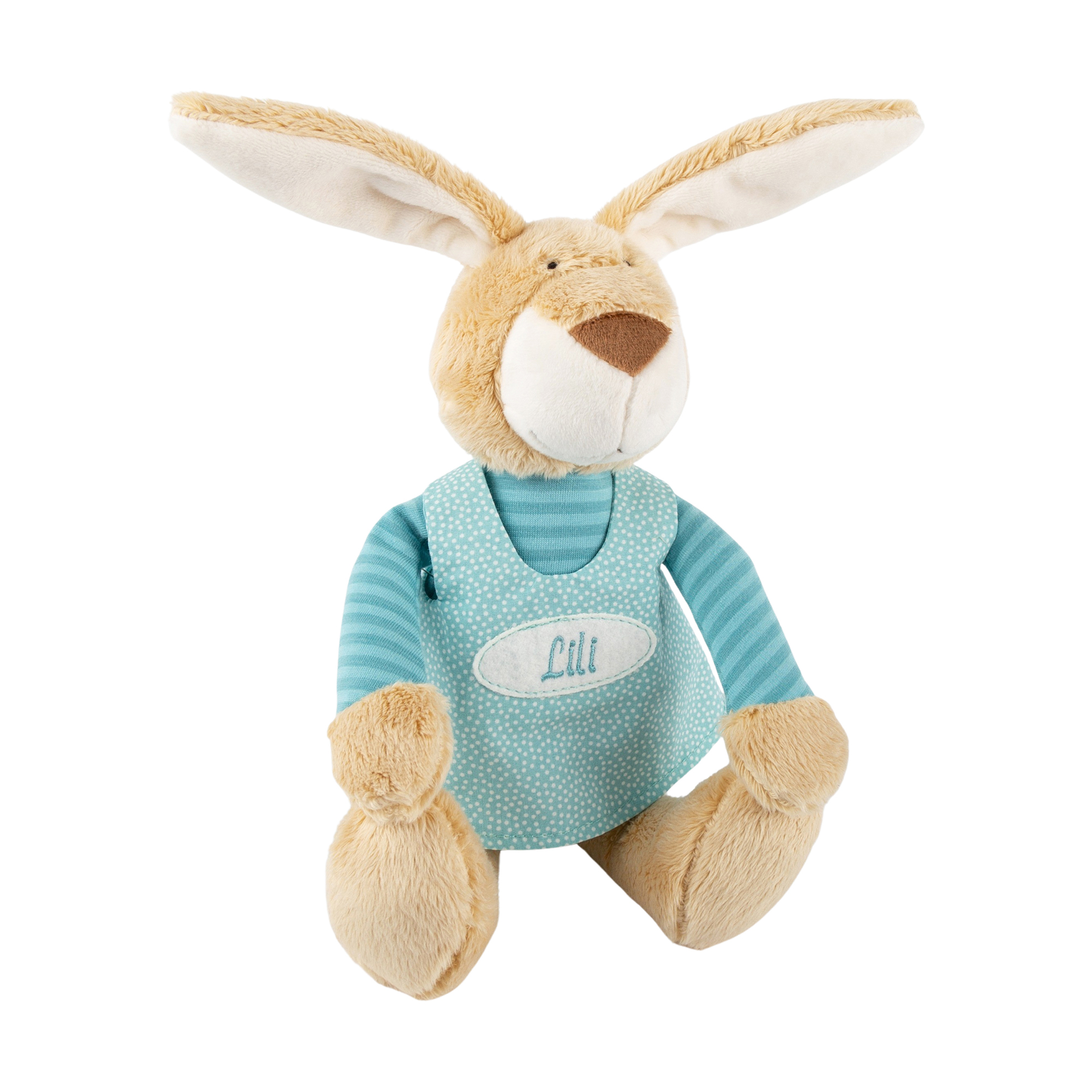 Kuscheltier Namensspielfigur Hase türkis Kuscheltier Namensspielfigur Hase türkis