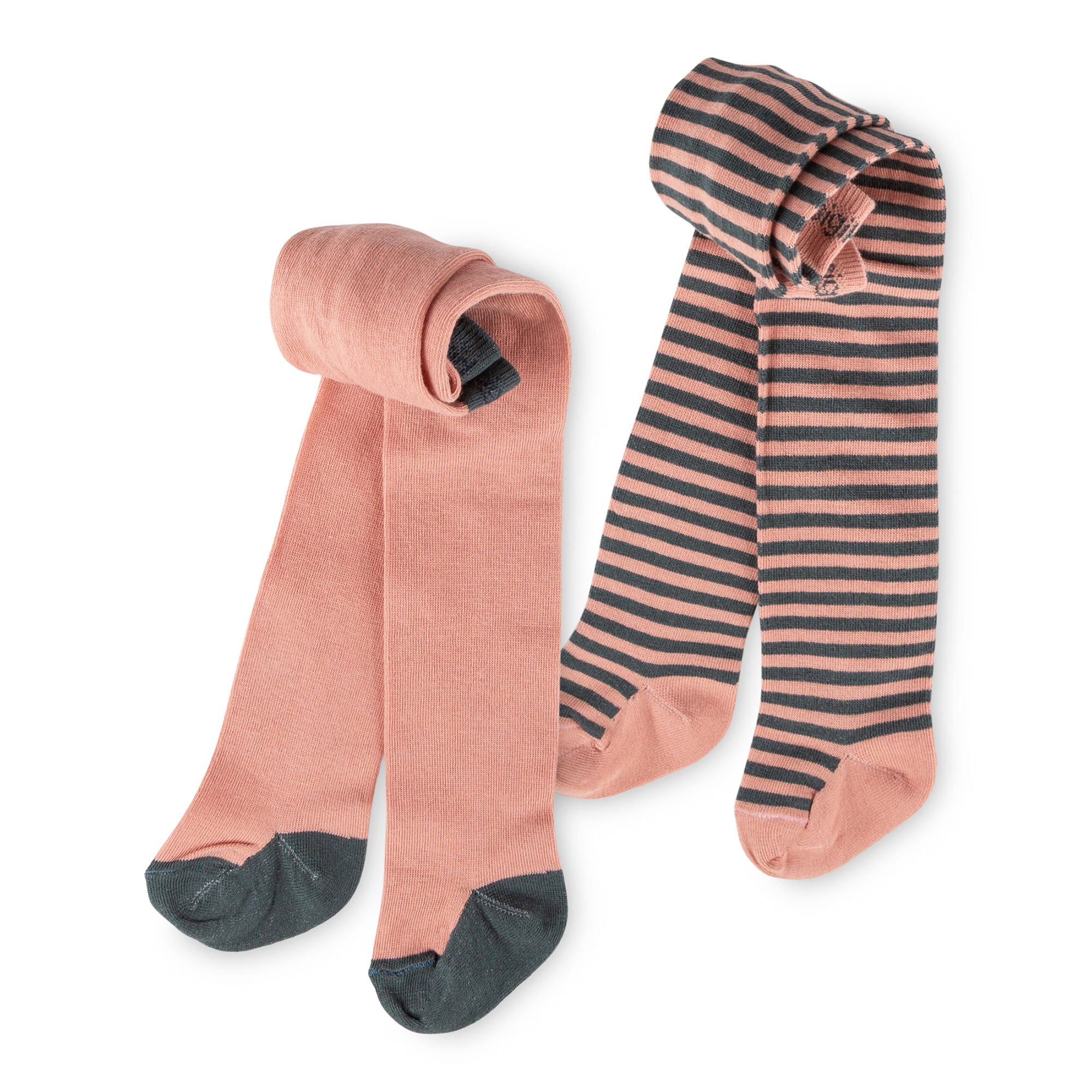 Kinder 2er-Strumpfhosenset Pony Love, rosa oder geringelt Kinder 2er-Strumpfhosenset Pony Love, rosa oder geringelt
