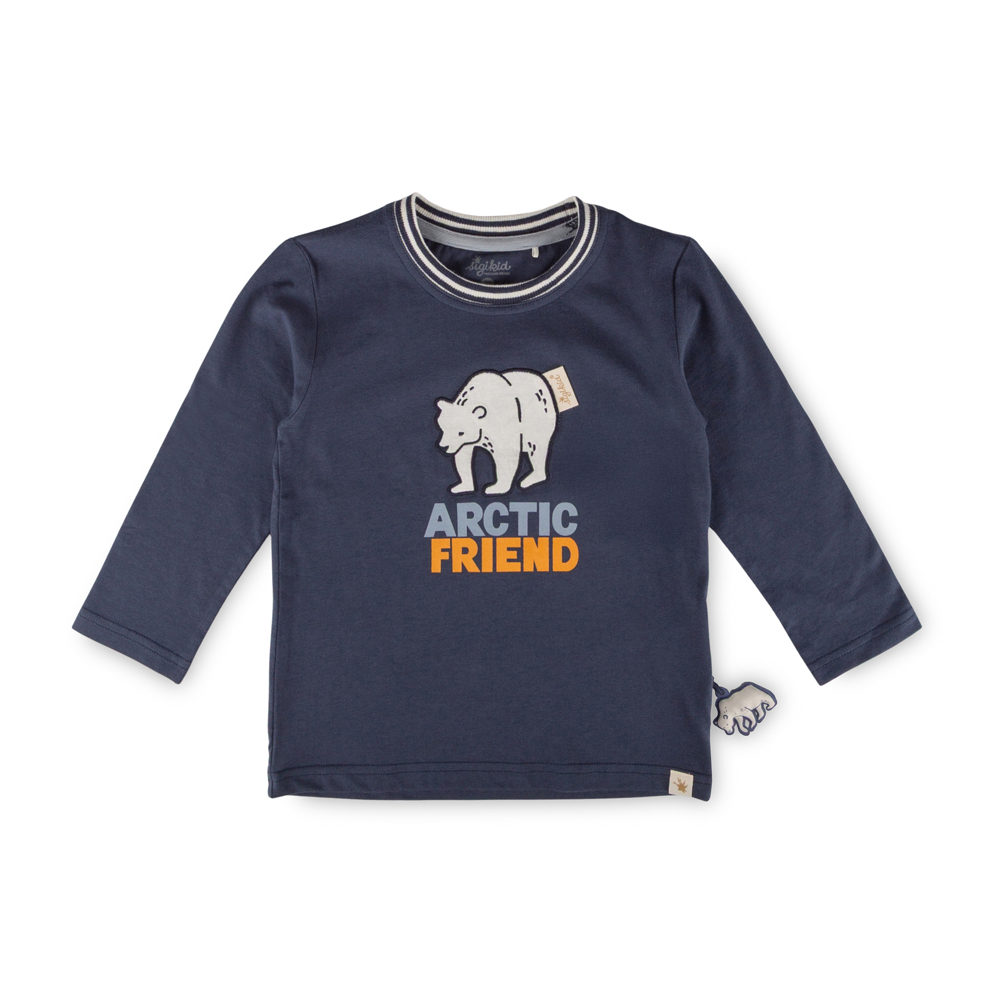 Kinder Langarmshirt Eisbär Polar Friends, dunkelblau