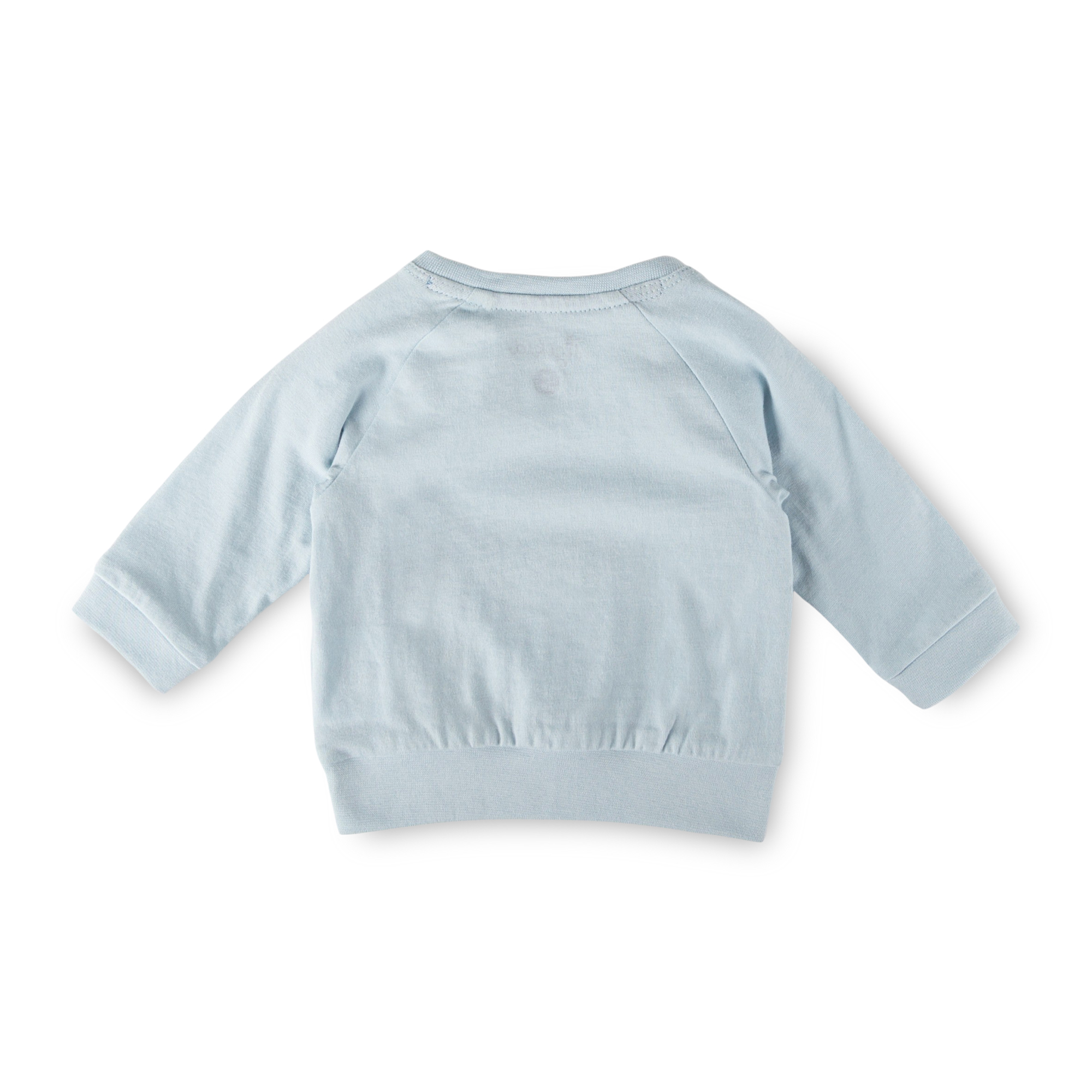 Newborn baby long sleeve Tee whale, light blue
