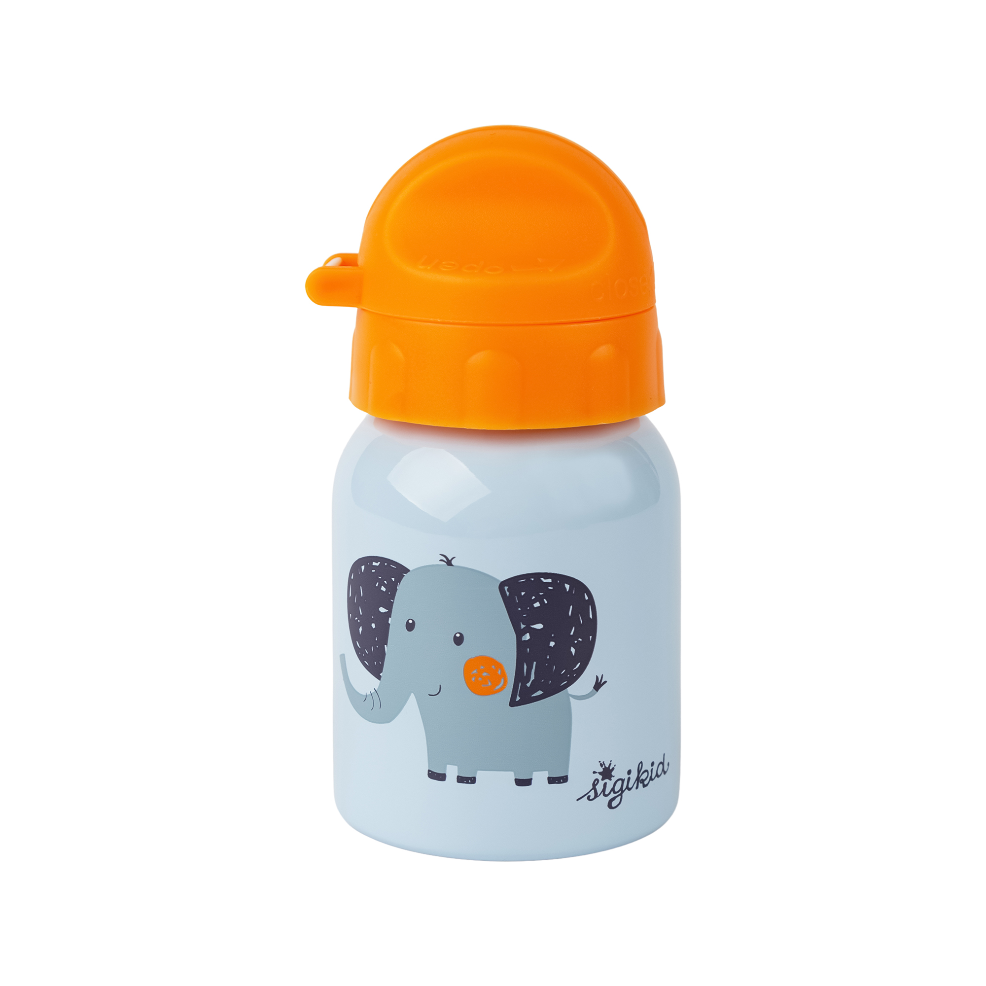 Kids' drink bottle elephant 250 ml, stainless steel