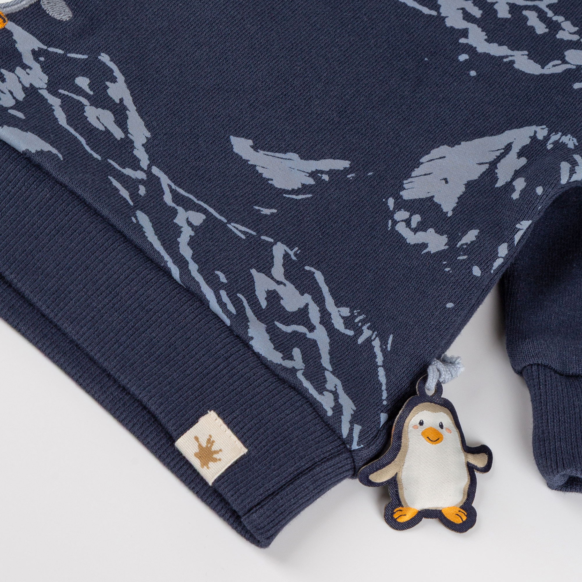 Baby Sweatshirt Pinguin Polar Friends, blau