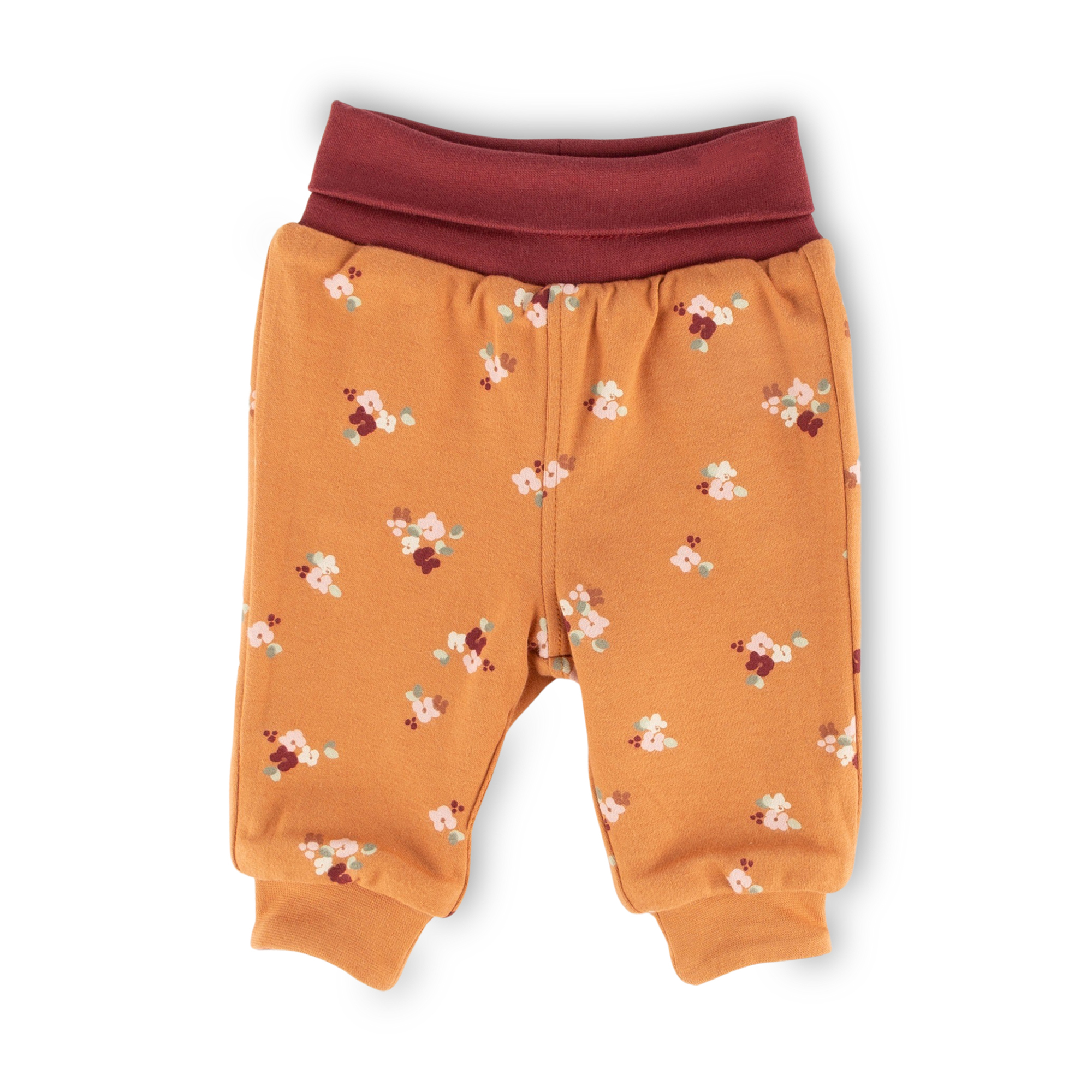 Reversible baby soft pants, dark red/caramel brown Reversible baby soft pants, dark red/caramel brown