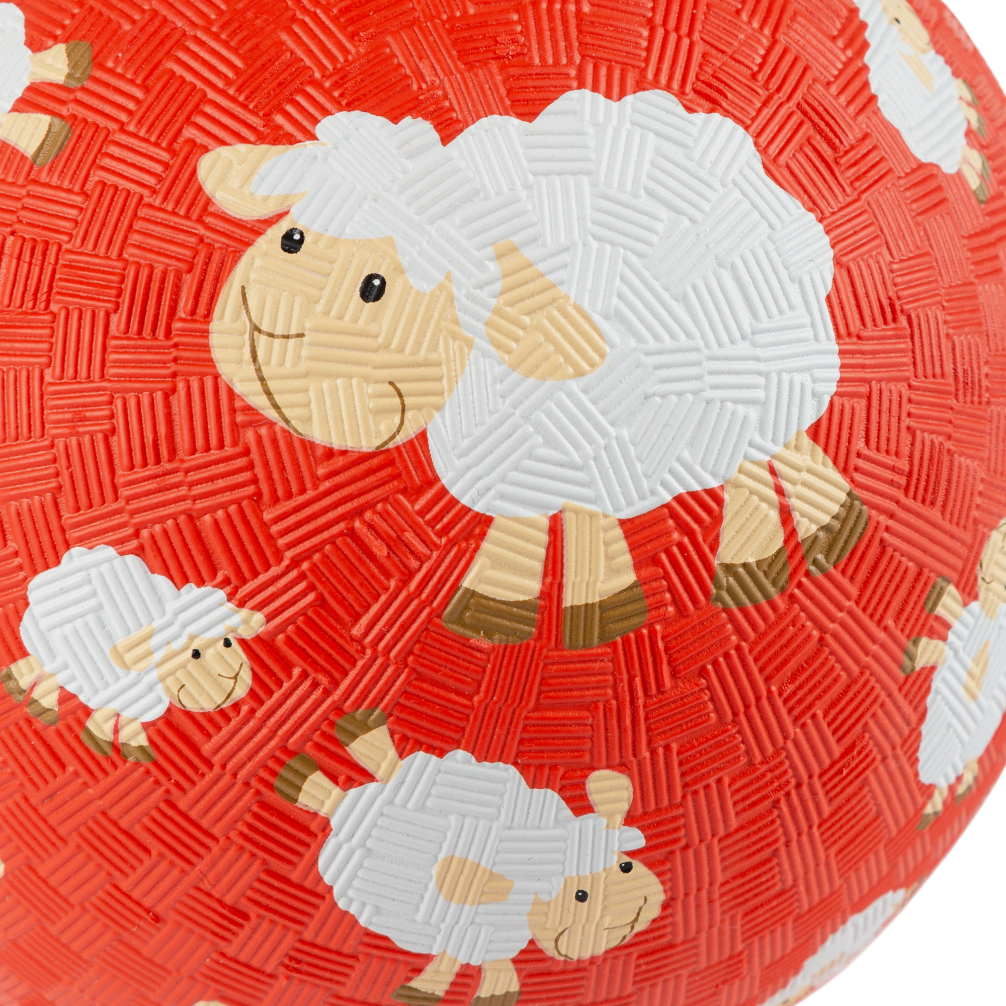 Red rubber ball sheep, 17 cm, natural caoutchouc
