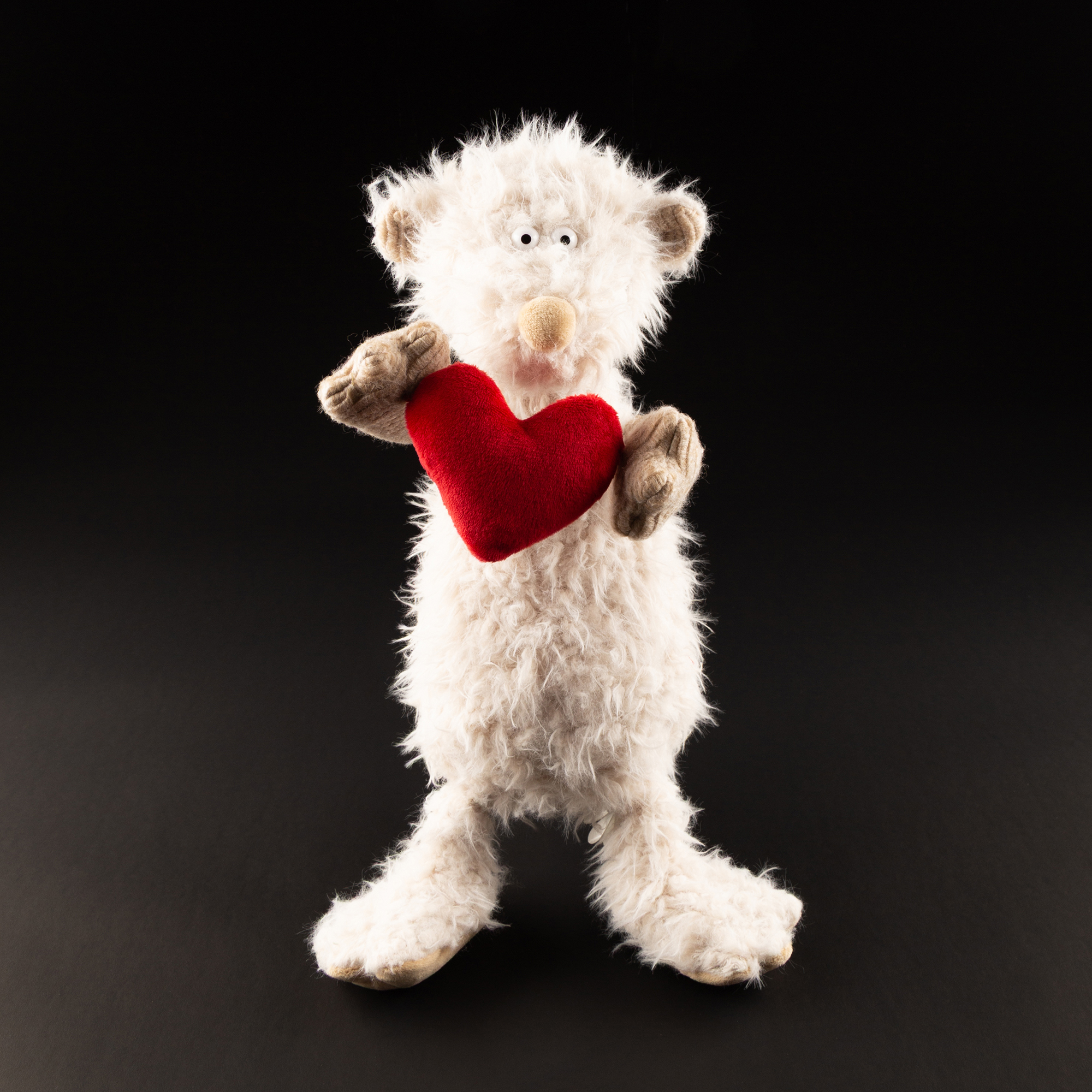 Kuscheltier Bär Zottel Ach Good mit Herz, écru