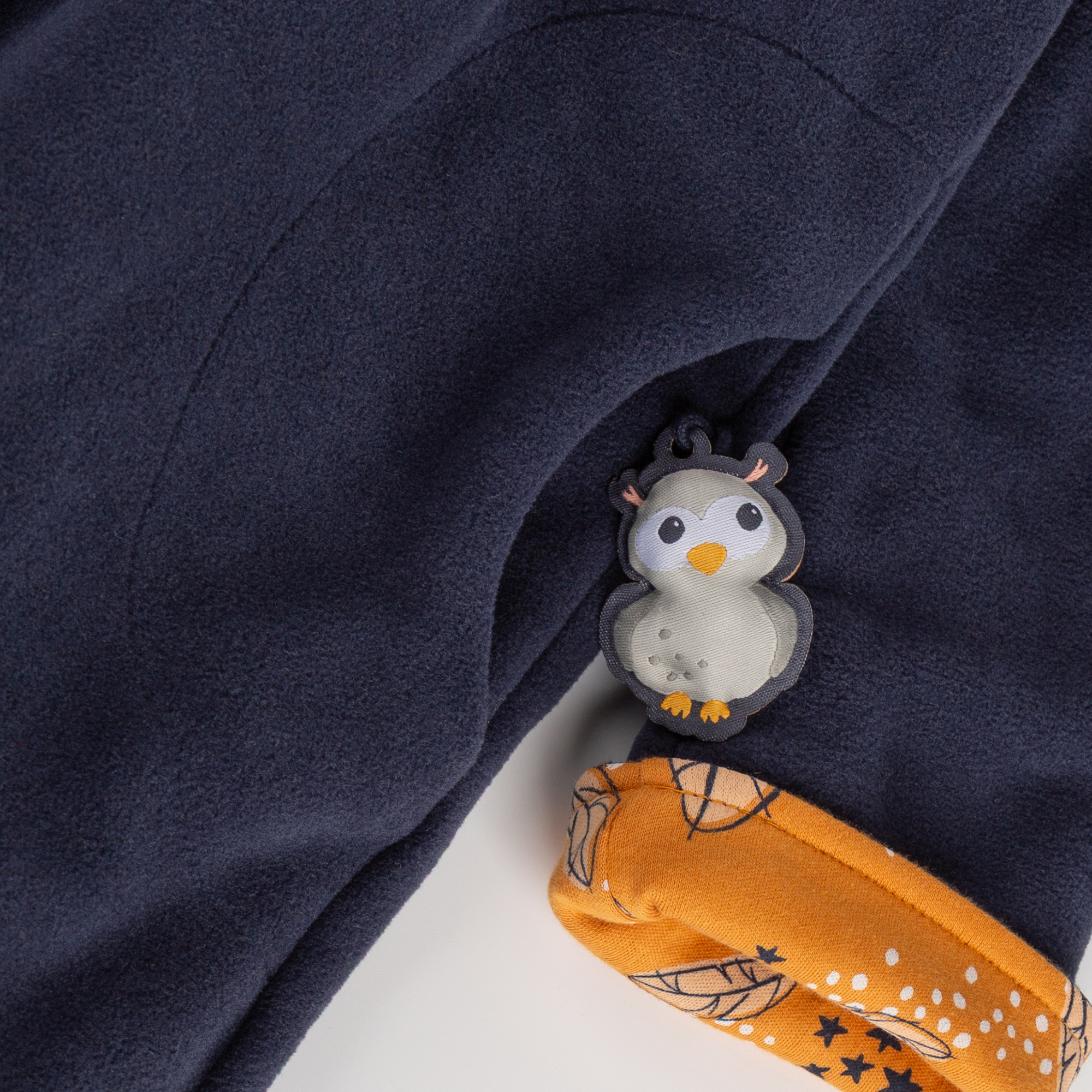 Kinder Fleecemantel Eule Curious Owl, dunkelblau