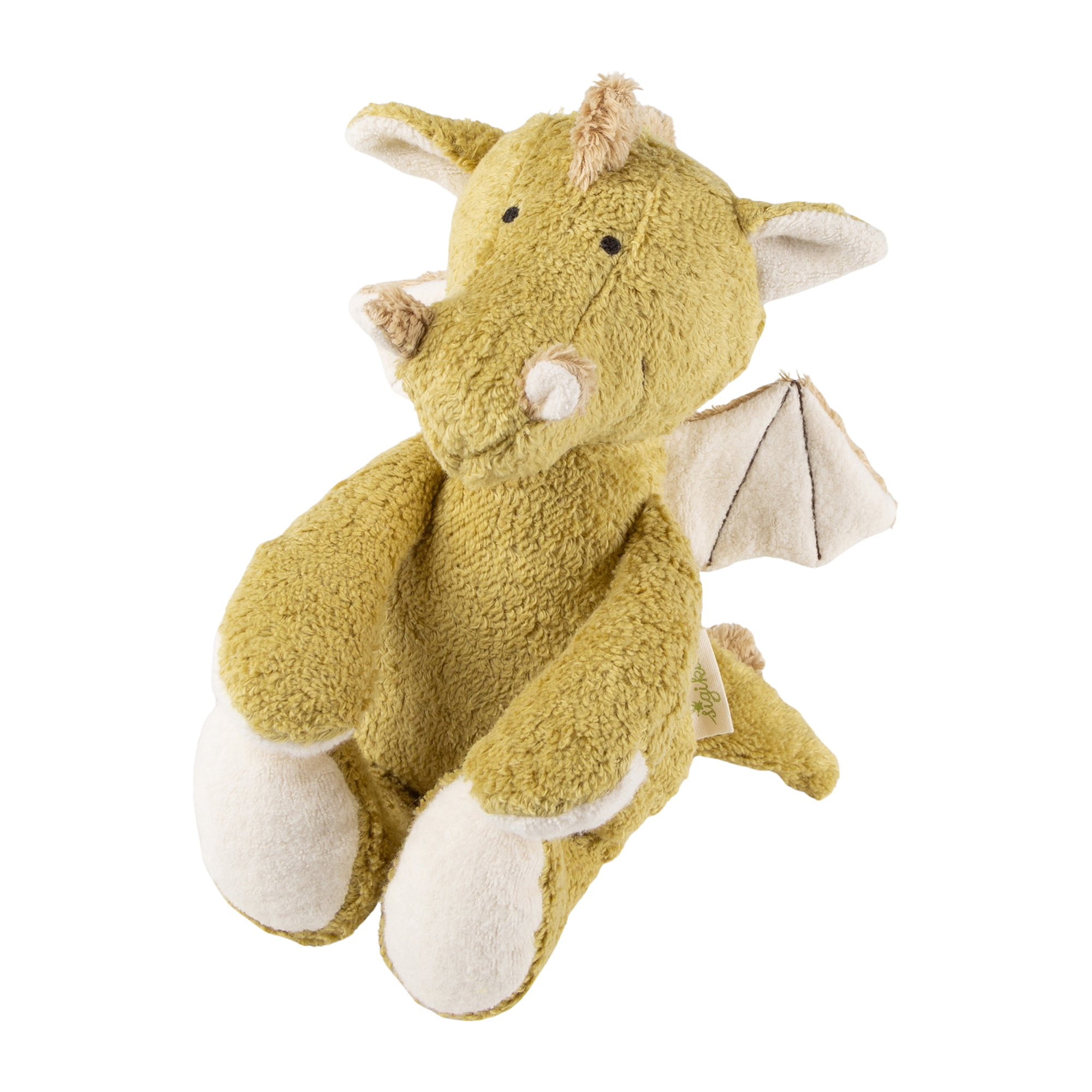 Organic soft toy dragon, Green