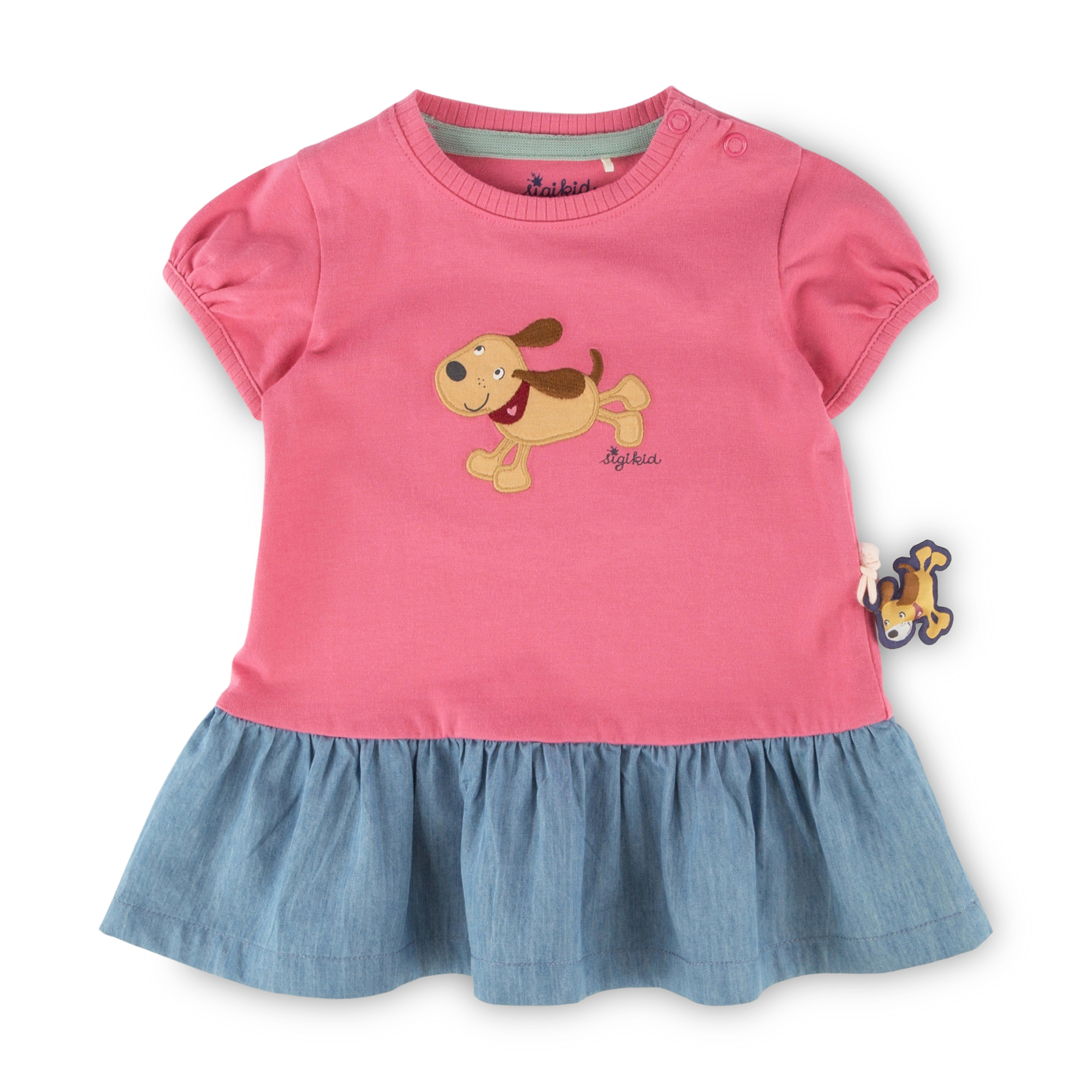 Baby Kleid rosa, Hündchen Funny Dog Baby Kleid rosa, Hündchen Funny Dog